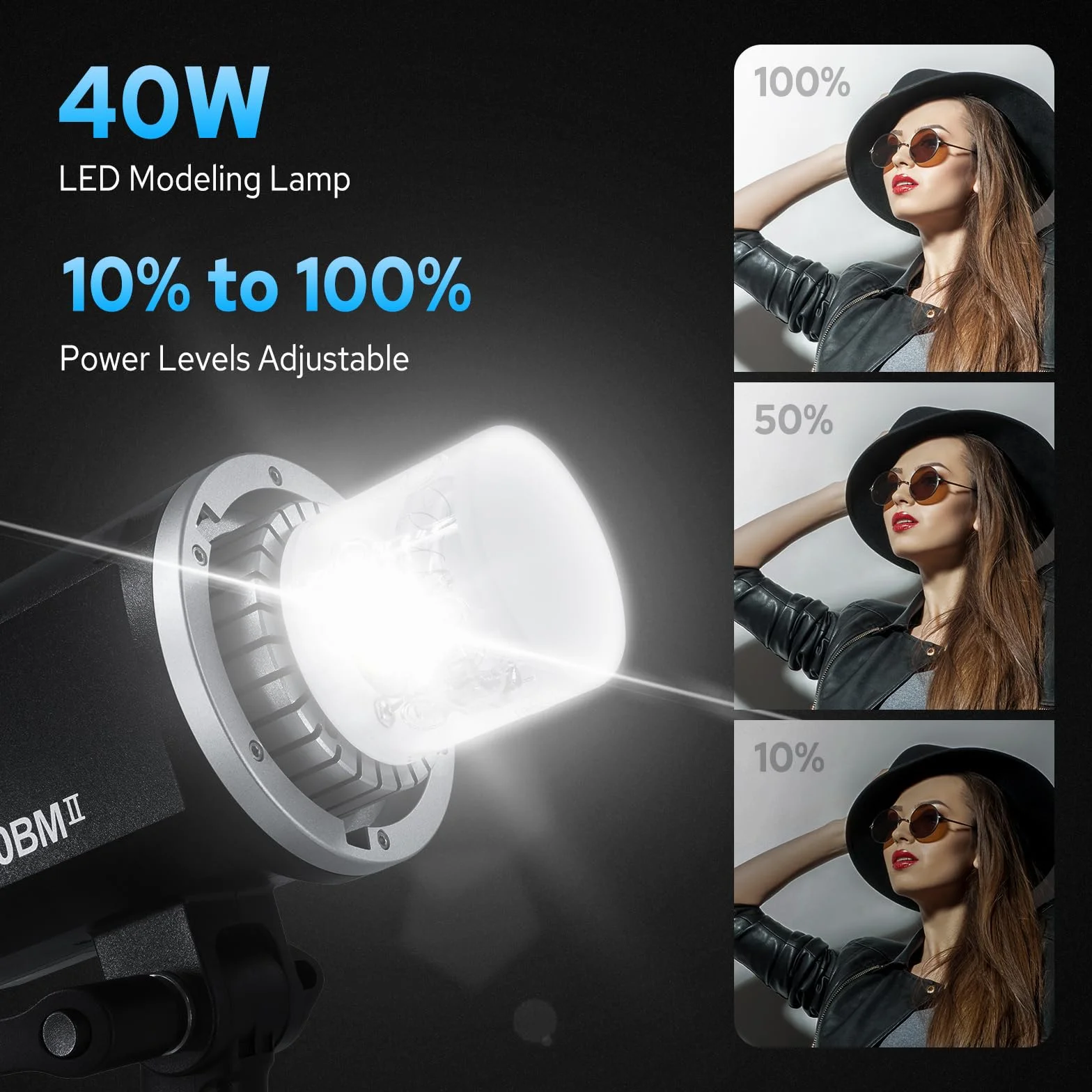 Godox AD600BM II AD600 BM II Flash, 600W HSS 1/8000s Flash per Fotografia all'aperto Luce Speedlite, Tempo di Ricarica 0,01 s-1,9 s, Batteria agli ioni di litio, Monoluci Attacco Bowens Monoluce