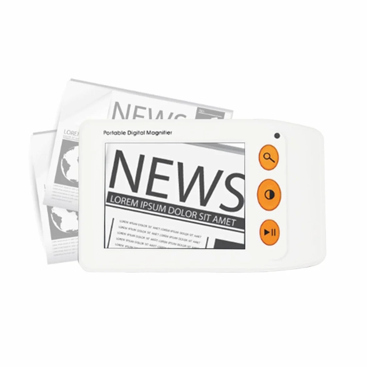 Lente D'Ingrandimento Digitale Portatile, 8 Modalità di Colore Lettore Elettronico con Zoom 2X-25X, Lente D'Ingrandimento Digitale Video con Uscita AV con Supporto per Il Congelamento Delle (Bianco)
