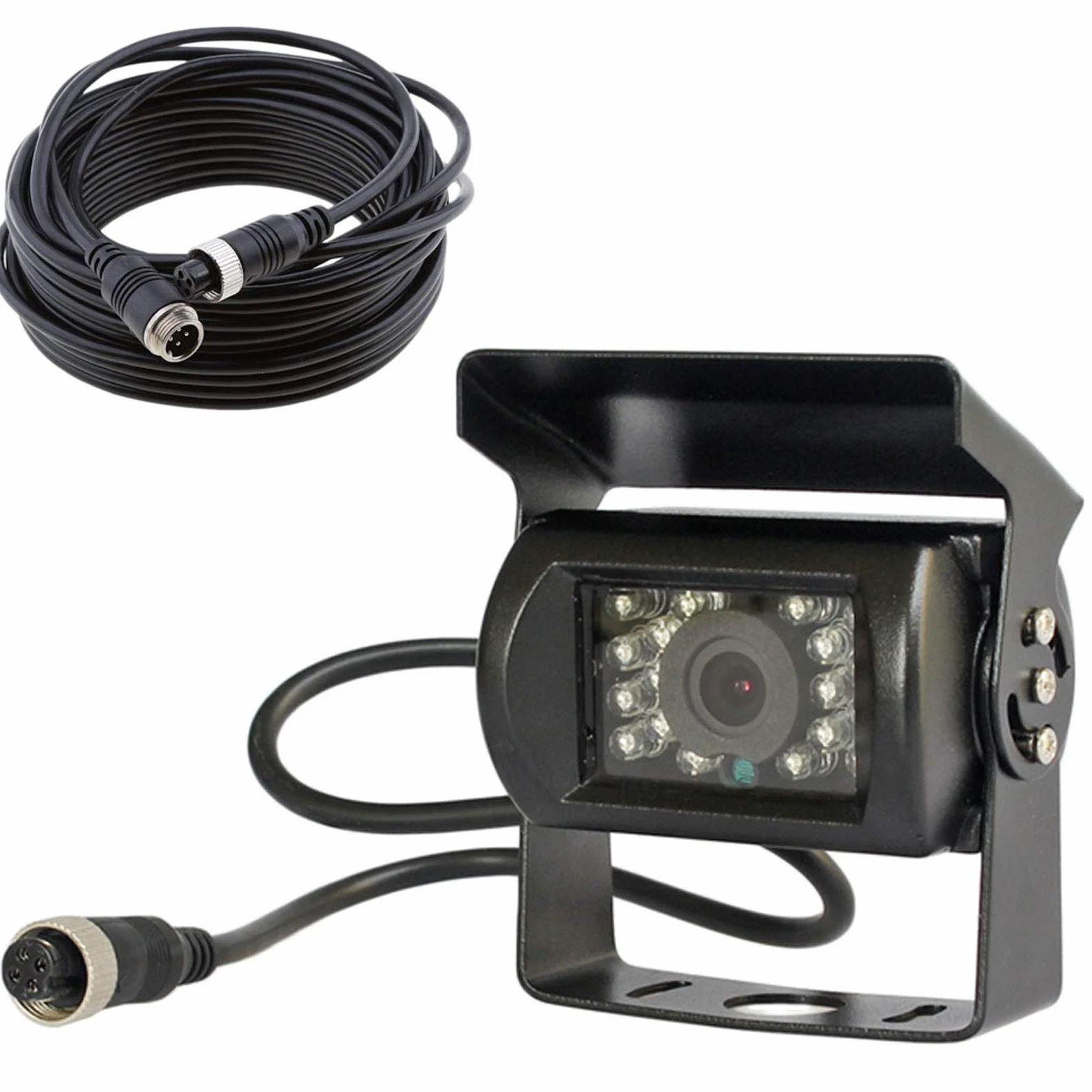 Bus Camion Rimorchio Heavy Duty 18LED IR Per Visione Notturna Impermeabile Retromarcia Backup Telecamera Posteriore Con 15M Cavo 12V-24V