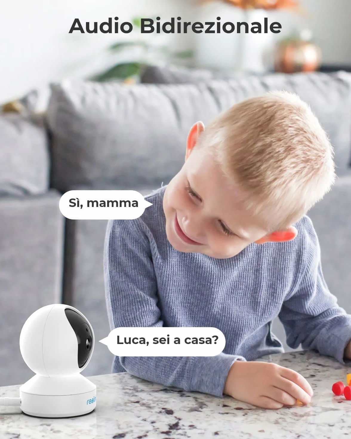 Reolink 4MP Telecamera WiFi Interno 2.4/5GHz con Pan&Tilt, Videocamera Sorveglianza WiFi con Audio a 2 Vie, Rilevazione del Movimento e Visione Notturna, E1 Pro (Ricondizionato)