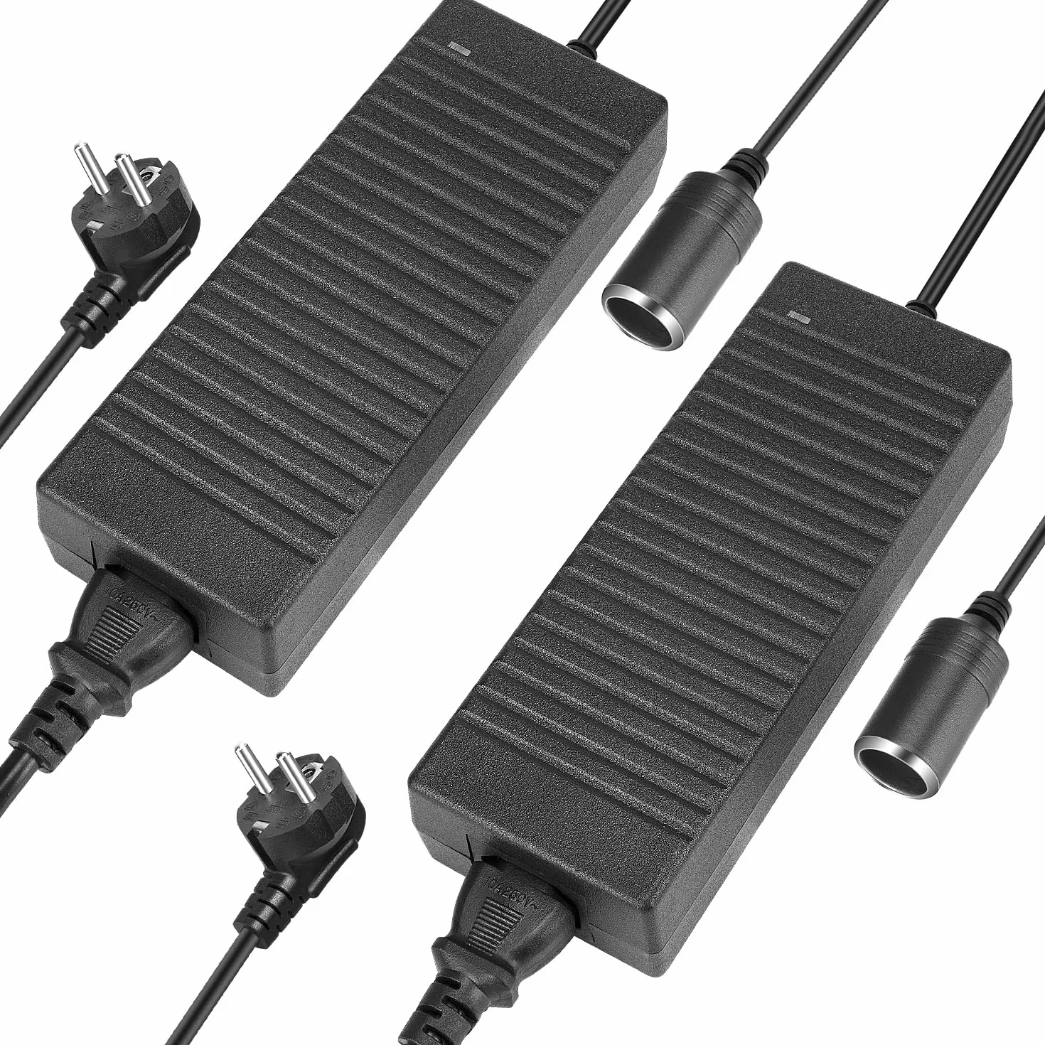 LEDMO 2 Pack caricatore 10A-120W AC/DC adattatore 220V-12V, convertitore elettronico, presa accendisigari auto 100-240V, settore trasformatore gonfiatore aspirapolvere
