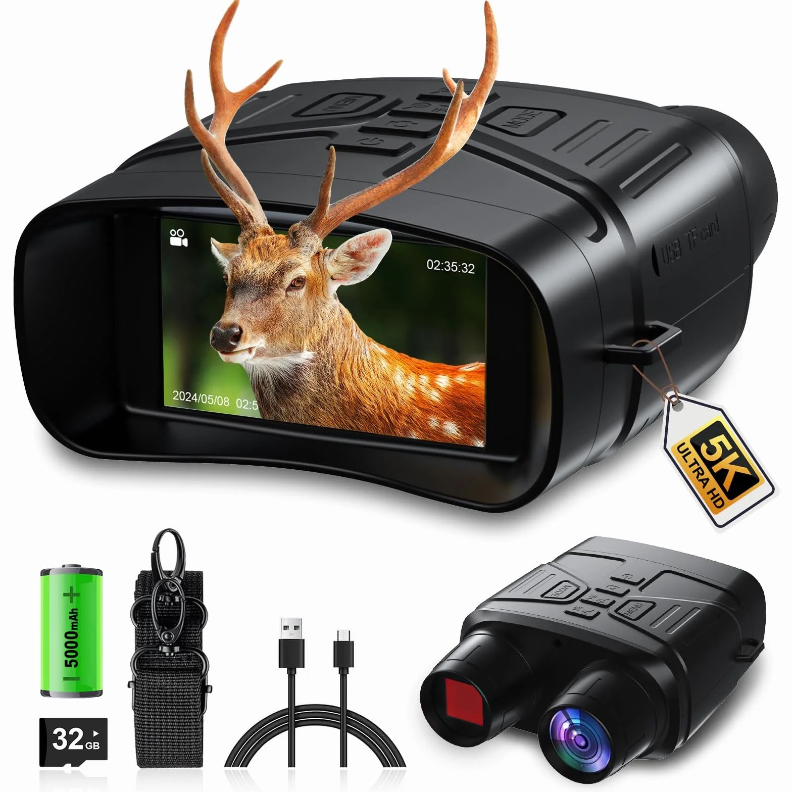 Visore Notturno Termico 5K | Binocolo Visione Notturna