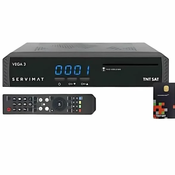 Servimat Ricevitore TV satellitare Full HD + Scheda di accesso TNTSAT V6 Astra 19.2E