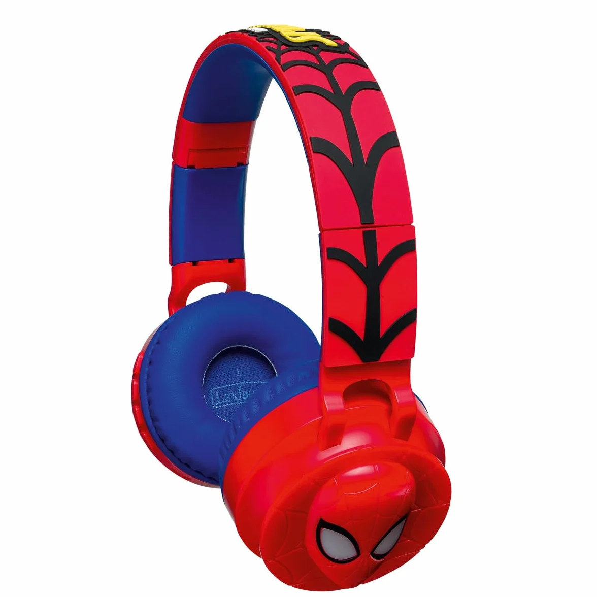 Lexibook, Cuffia Bluetooth Spiderman con effetti luminosi e limitazione del volume a 85dB, Rosso, HPBT015SP