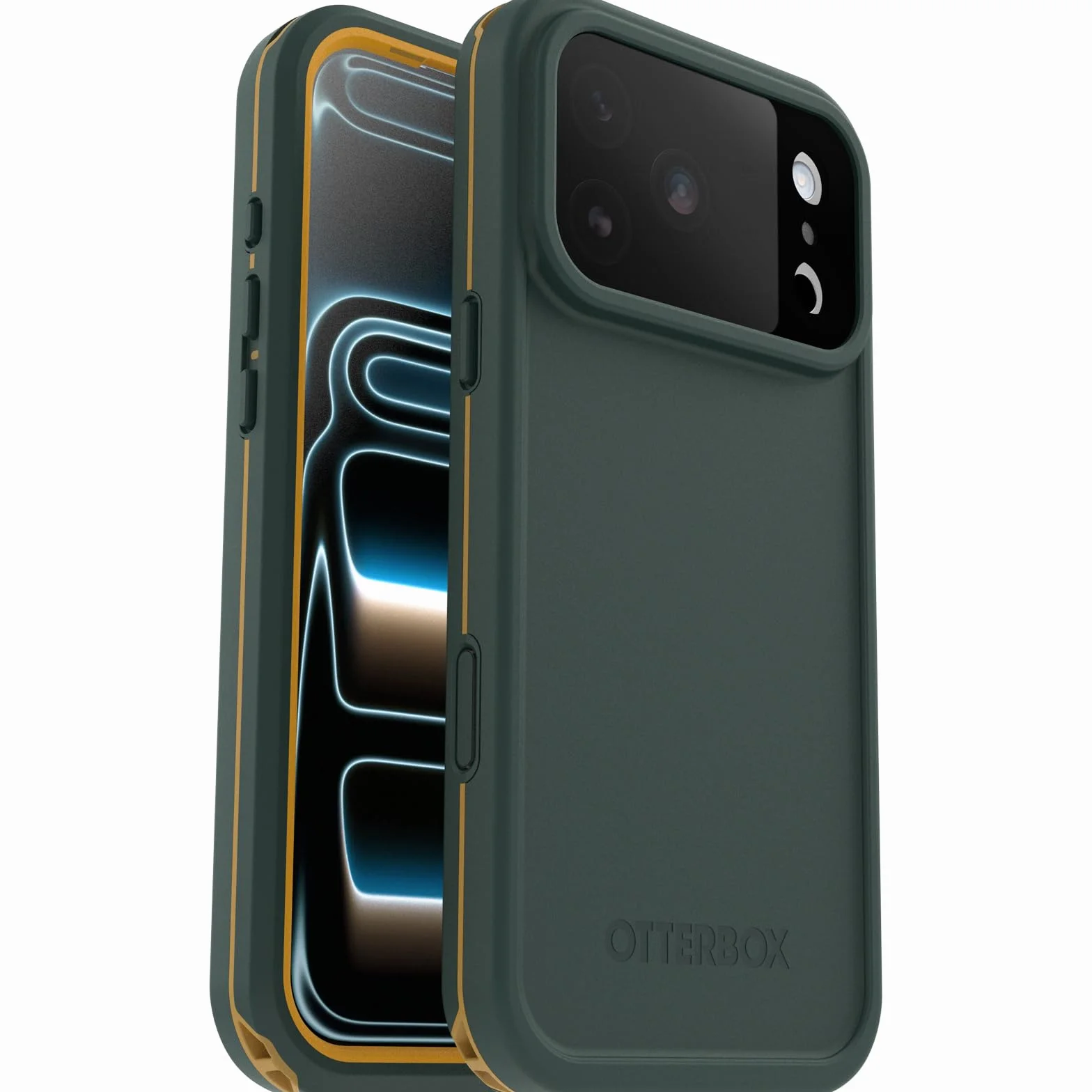 OtterBox Frē Series MagSafe cover per iPhone 17 Pro Max, resistente a acqua (IP68), shock, cover con protezione schermo integrata, 5x vs norme MIL-STD 810G, Verde