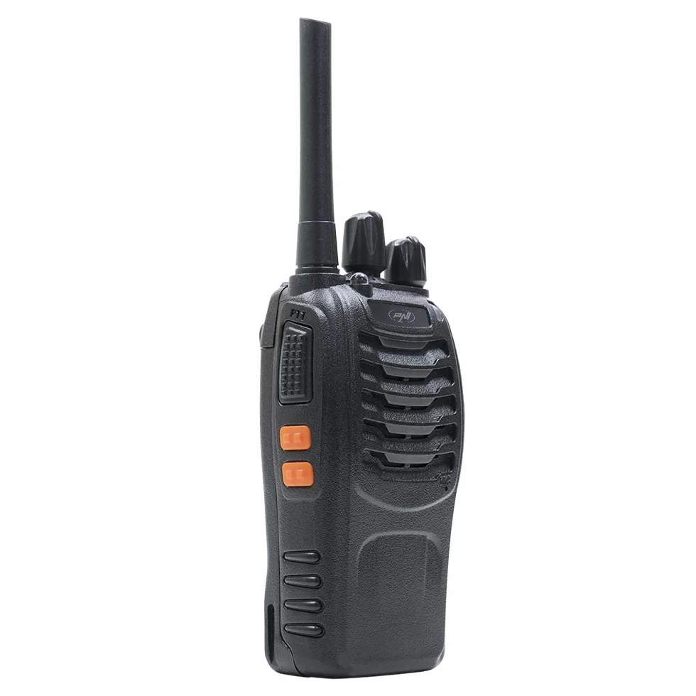 Radio portatile PNI PMR R40 PRO, set con 2 pezzi, 0,5W, ASQ, TOT, monitor, programmabile, batterie 1200mAh, caricabatterie e cuffie inclusi, VOX function