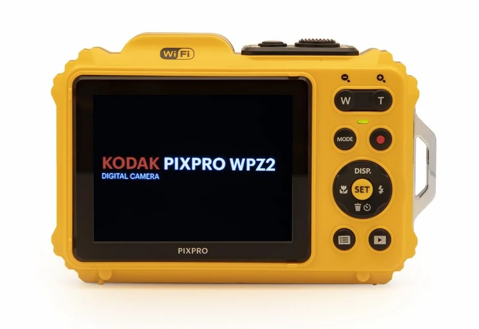 KODAK Pixpro WPZ2 - Fotocamera Digitale Compatta 16M Pixel, Impermeabile fino a 15m, Antiurto, Video 720p, Schermo LCD 2,7 - Batteria Li-ion, Giallo