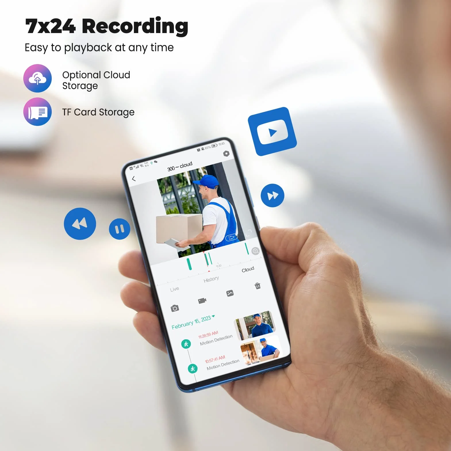 2K Telecamera Wi-Fi Esterno con vista a 360°, Codnida 3MP Videocamera Sorveglianza con fili PTZ Telecamera con Visione Notturna, Tracciamento Automatico del Movimento,Allarme Sonoro e Luminoso