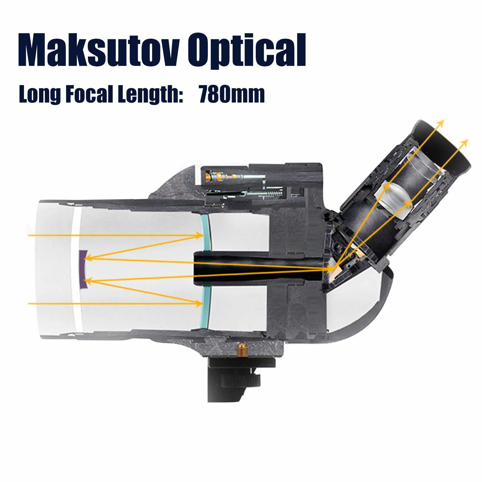 Svbony SV41 Mak Cannocchiale con telecamera WiFi e adattatore M48 a M42, 25-75 x 70 Mak Telescope, BAK4 Prism FMC Optics impermeabile con treppiede per birdwatching, tiratori sportivi Wildlife Scenery