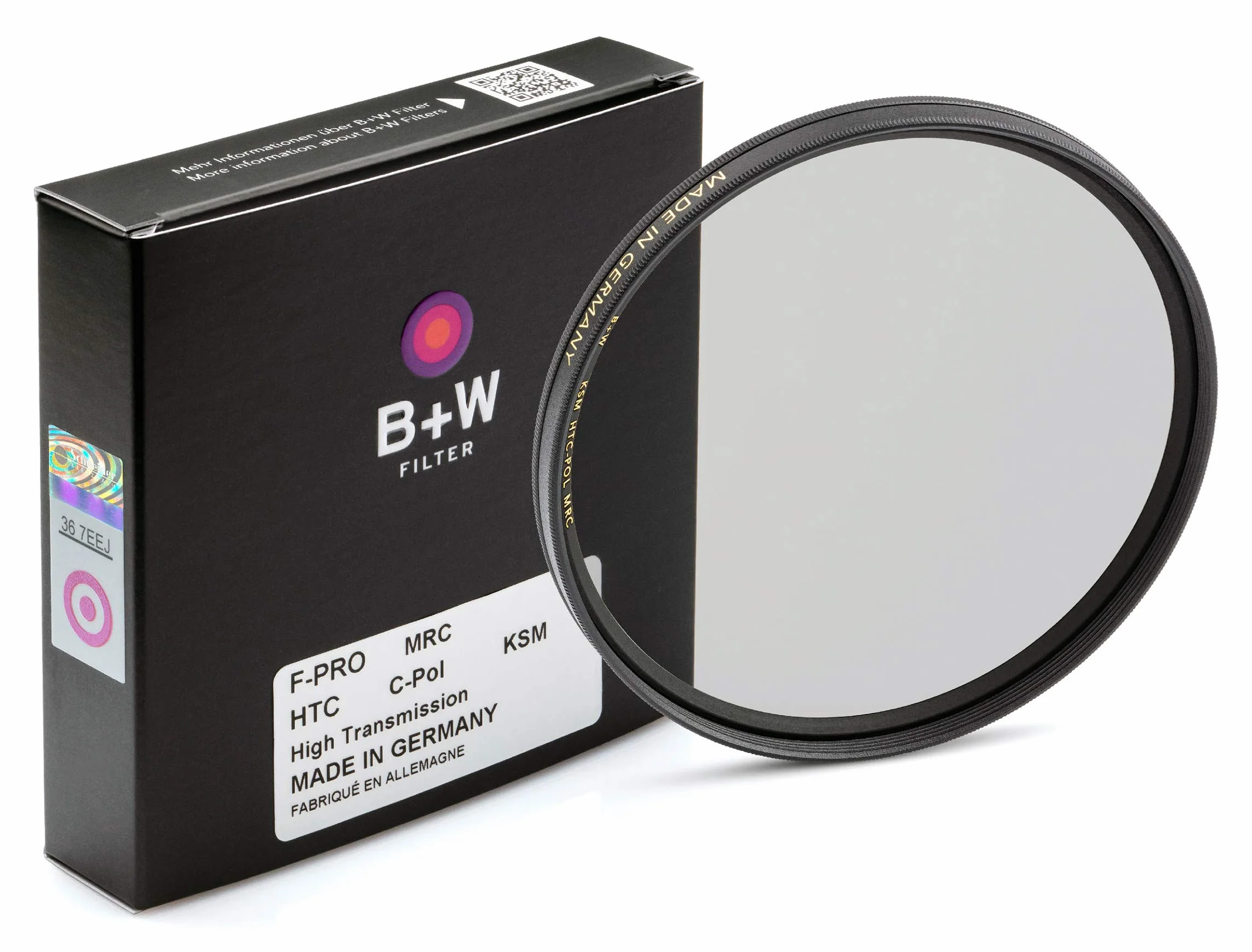 B+W - Filtro polarizzatore circolare per formaggio, 72 mm, ad alta trasmissione, MRC, F-Pro, 16 pezzi, rivestimento professionale