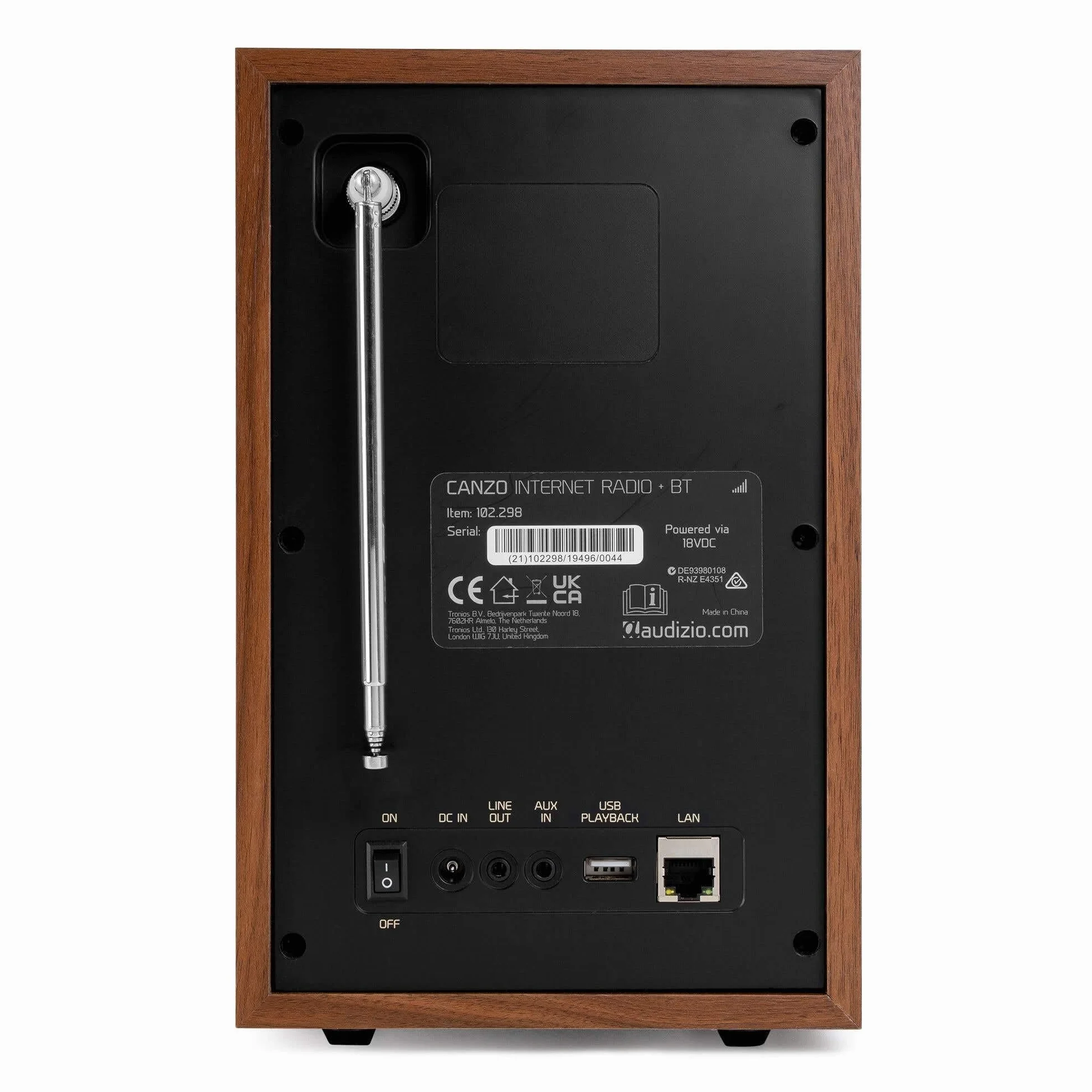 Audizio Canzo Radio DAB Internetradio WLAN Bluetooth 5.3 Digitale Telecomando Cucina Collegamento LAN AUX Line-Out