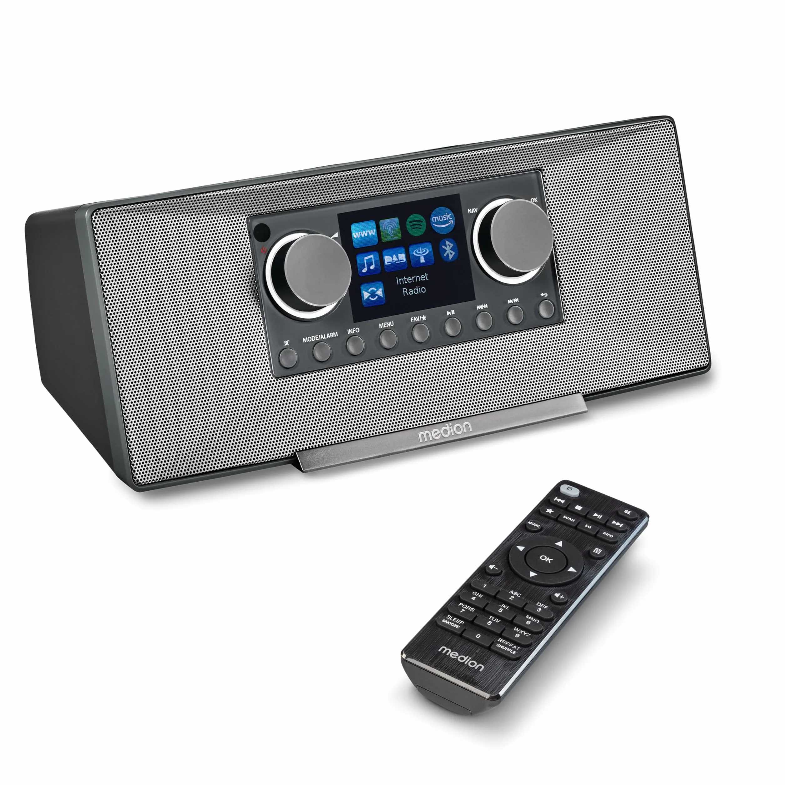 MEDION P85333 Radio Internet DAB+ WLAN FM Spotify Connect DLNA USB Grigio