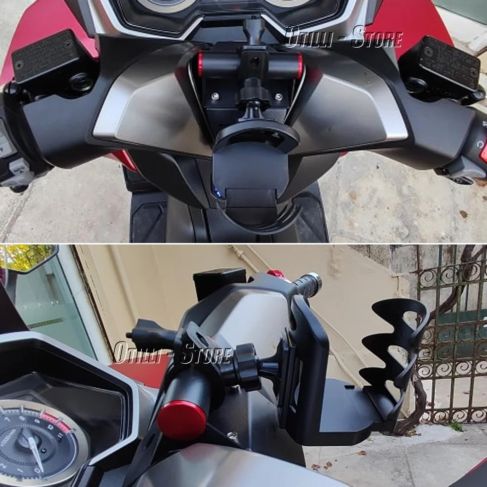 Xerial Supporto per telefono anteriore per moto, staffa di navigazione GPS per smartphone Forza 350 Forza 350 NSS350 2021-2023 (blu)