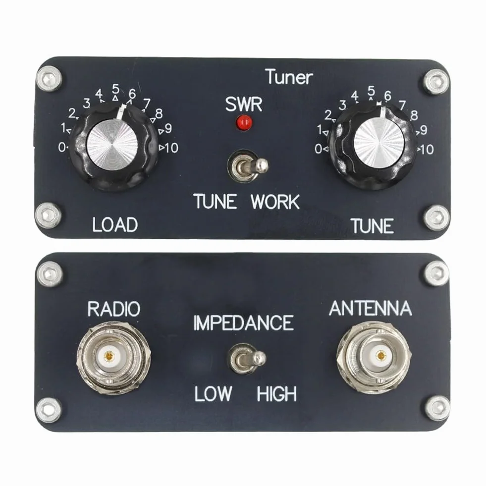 Per Z-Match Sintonizzatore Antenna Manuale Per Radio HAM 3-28MHz, QRP 5W Sintonizzatore Compatto Con Connettore BNC & UHF Cavi 40-10M Ladder Line Compatibilità