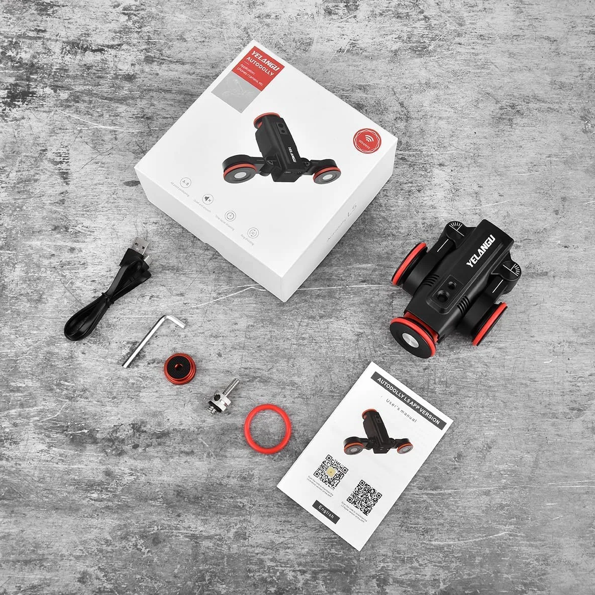 YELANGU L5 - Carrello professionale con cursore motorizzato con telecomando APP e interfaccia USB, per fotocamera, videocamera e smartphone