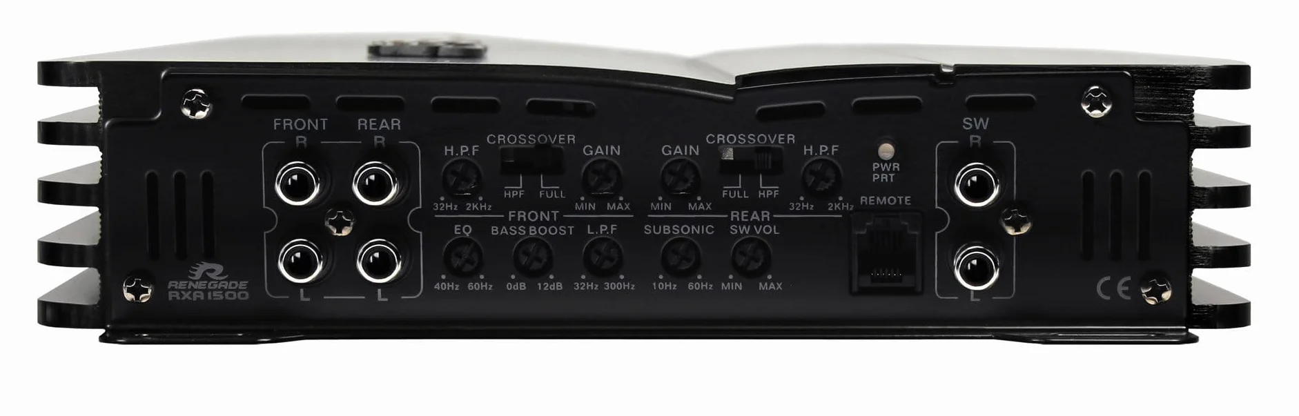 Renegade RXA1500 - Amplificatore a 5 canali, 1500 W, Regolazione Volume/Basso/altitudine, Adatto per (Marca Auto)