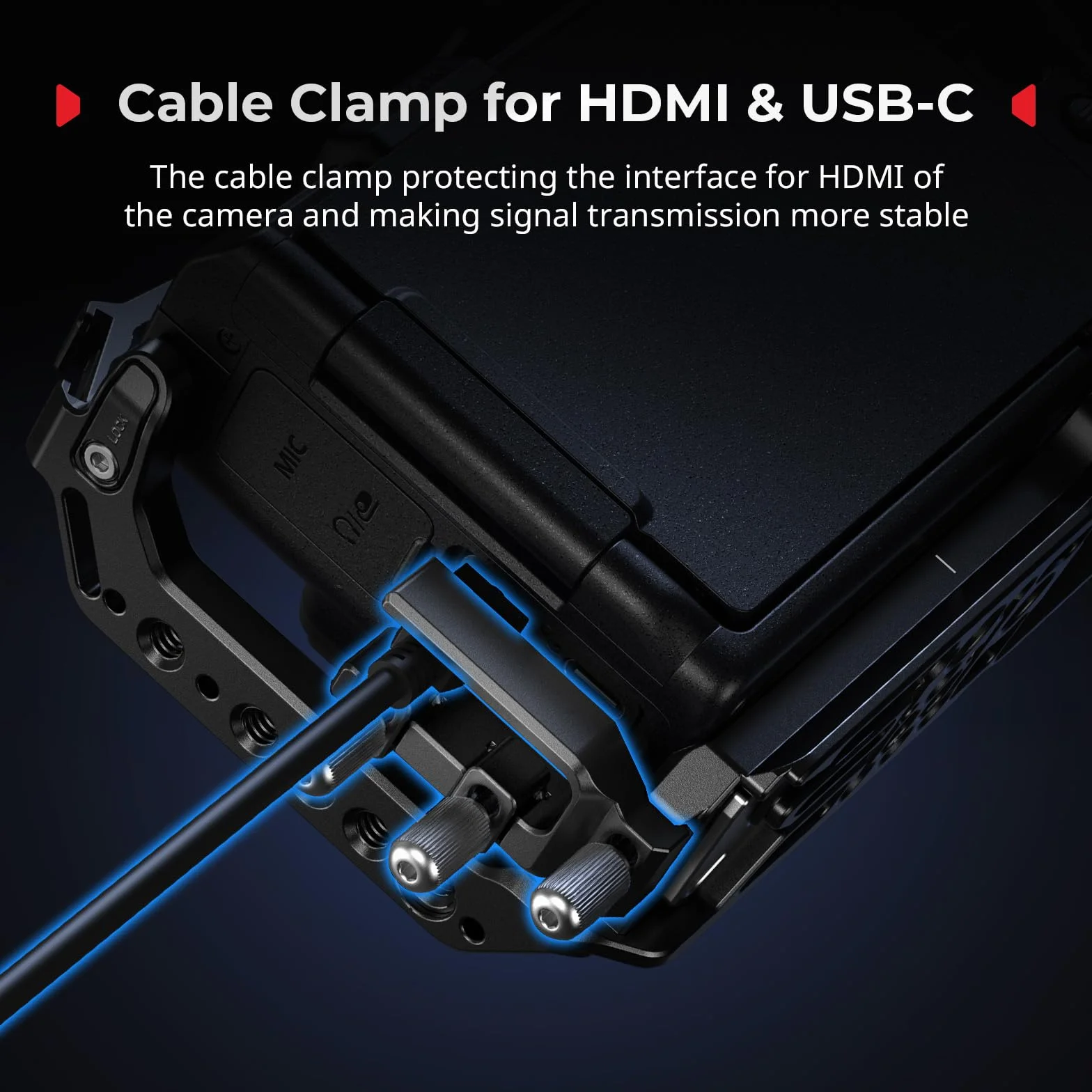 SmallRig Kit gabbia per fotocamera Nikon ZR con maniglia laterale girevole NATO, maniglia superiore per ARRI e morsetto per cavo HDMI, freddo integrata e piastra a sgancio rapido per Arca - 5468