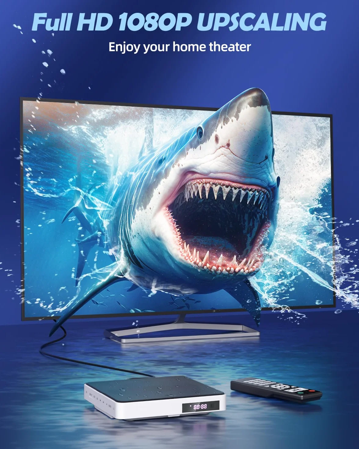 Lettore DVD Arafuna per TV - Tutte le Regioni, HDMI 1080P, Uscita AV, Ingresso USB, Telecomando e Cavo AV, PAL/NTSC - Bianco