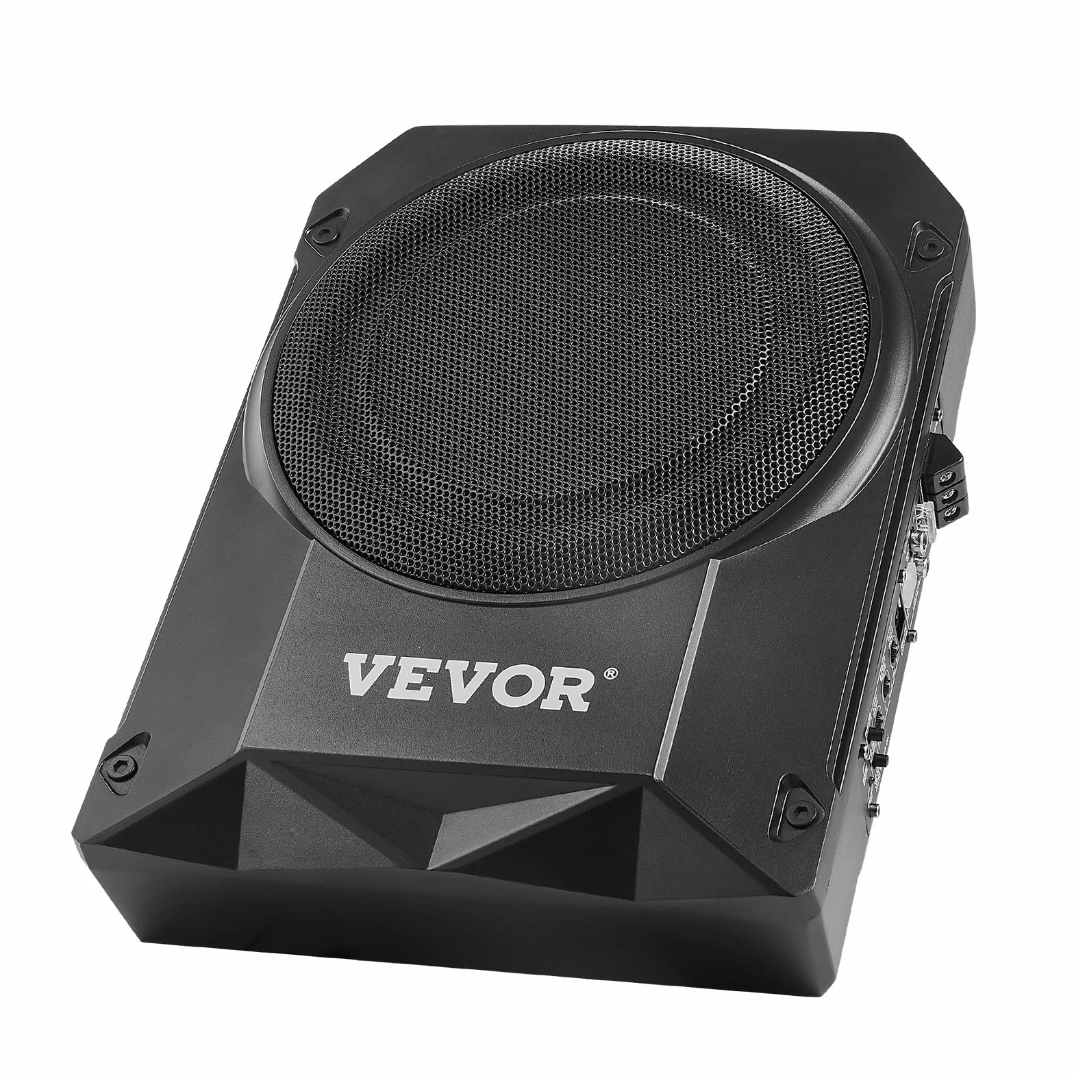 VEVOR Subwoofer 400 W 254 mm sottile con amplificatore integrato ingresso alto/basso controllo volume per camion SUV