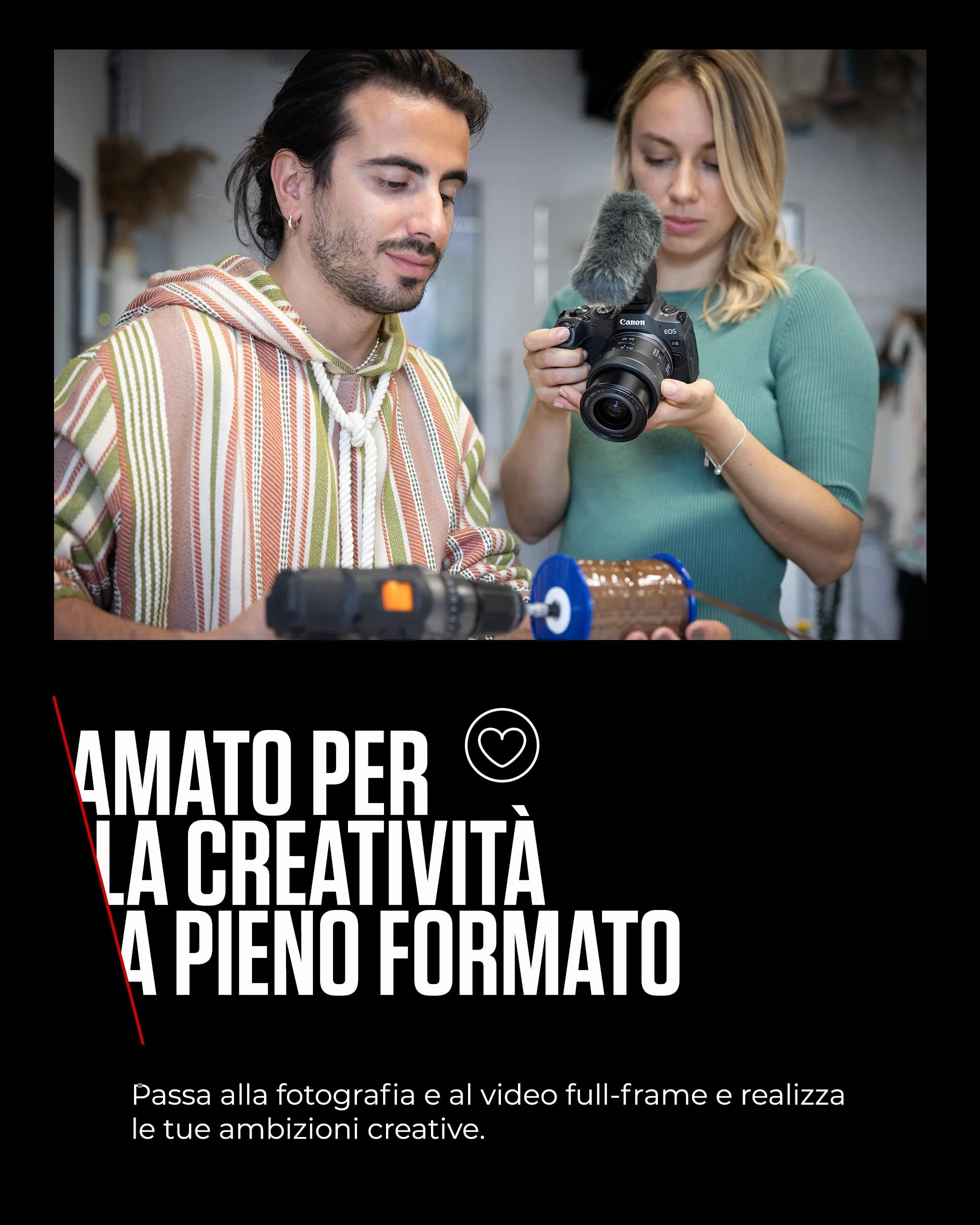 Canon EOS R8 (Corpo) – Macchina Fotografica Mirrorless Full Frame 24,2MP, Dual Pixel CMOS AF II - Videocamera 4k Fino a 60p - Scatto Continuo 40 fps – Schermo Direzionabile - Connettività Bluetooth
