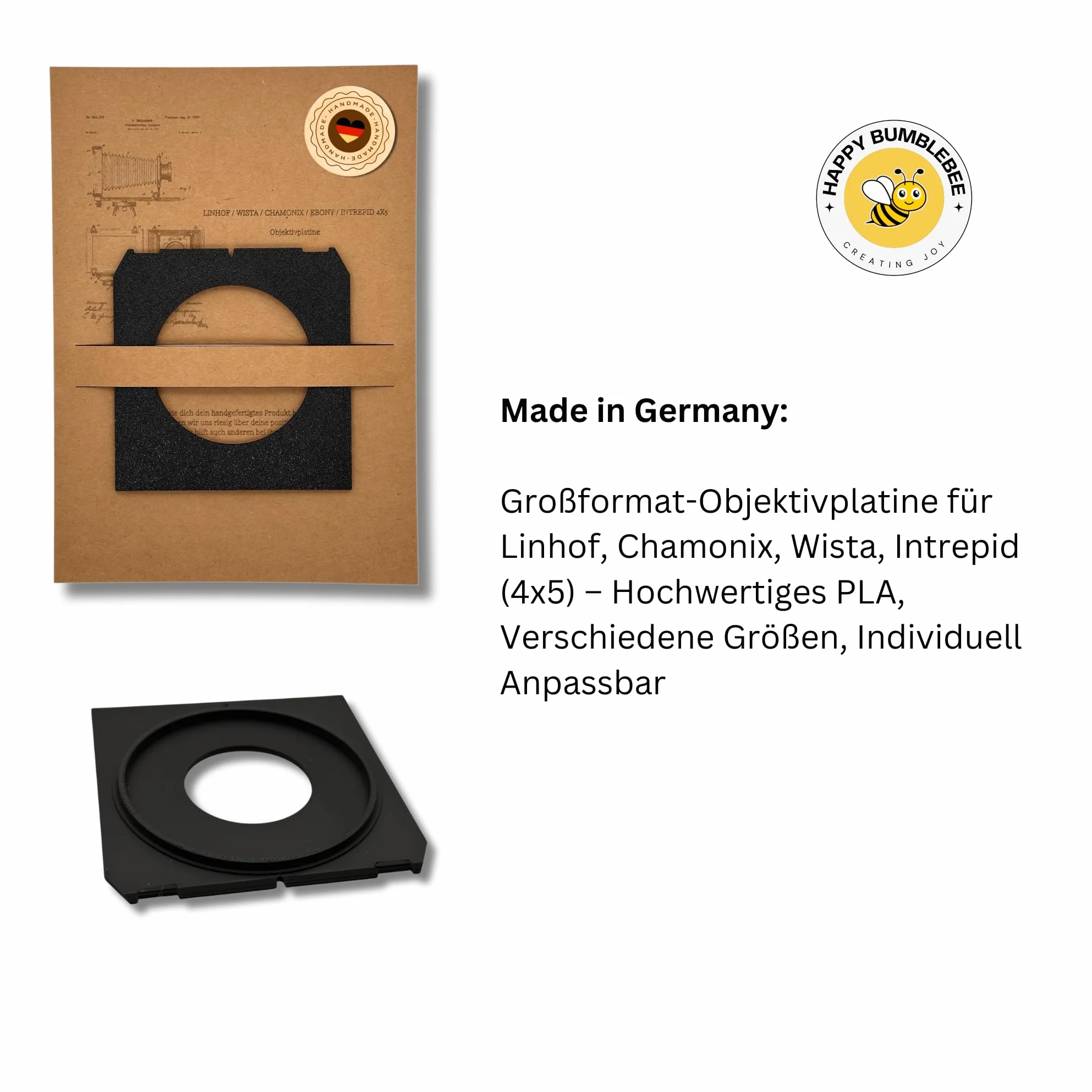 Scheda di grandi dimensioni per Linhof, Wista ecc Compur Copal #00#0#1#2#3 (00)