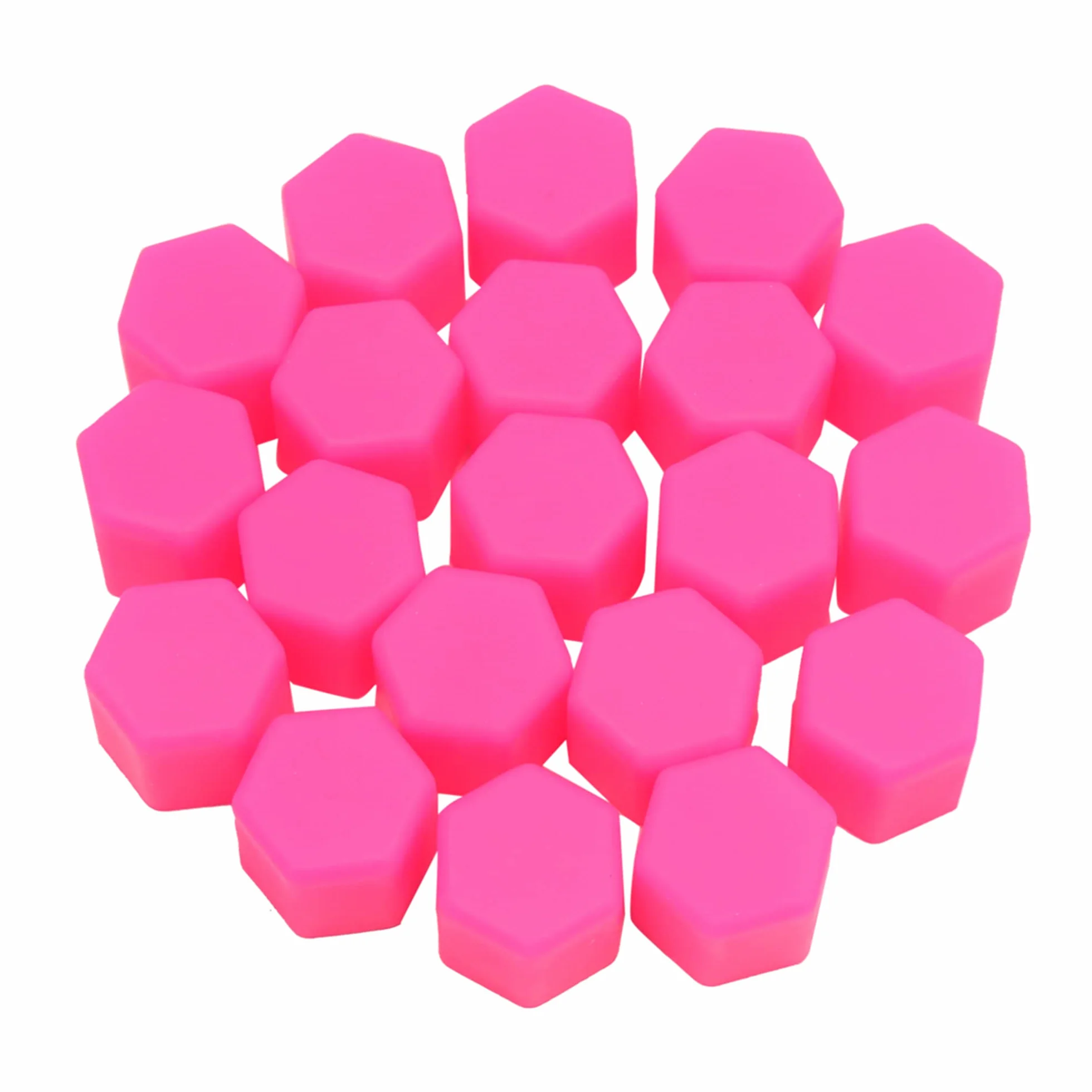 Sourcingmap® 20PCS 17 mm rosa luminoso auto mozzo ruota Lug dado bullone vite copertura tappo protettivo