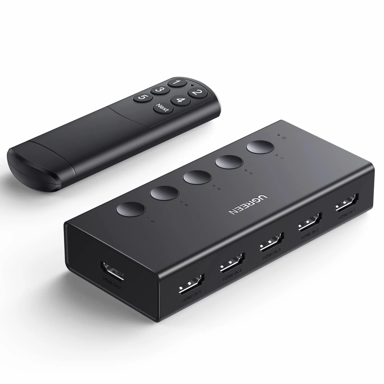 UGREEN HDMI Switch 4K 60Hz 5x1 Switcher HDR CEC IR Remote for Laptop PS5 PS4 Xbox TV Stick Chromecast HDTV