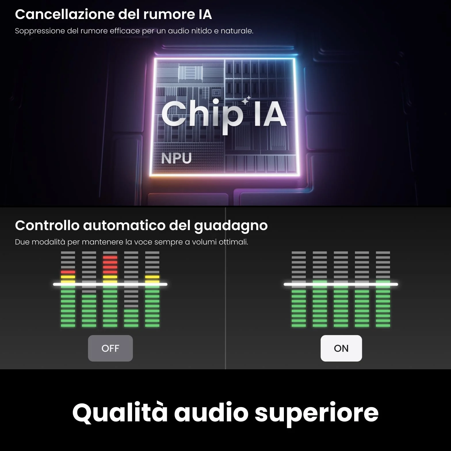 Insta360 Mic Pro Trasmettitore Nero grafite, mini microfono lavalier wireless per iPhone/videocamera/Android, cattura video, Bluetooth, display E-ink personalizzabile, 3 mic