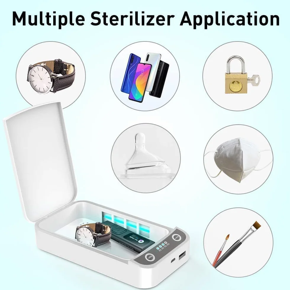 PROtastic Scatola disinfettante UV ultravioletta, perfetta per sterilizzare telefono/chiavi/portafogli/soldi ecc. - Alimentato da USB con timer automatico