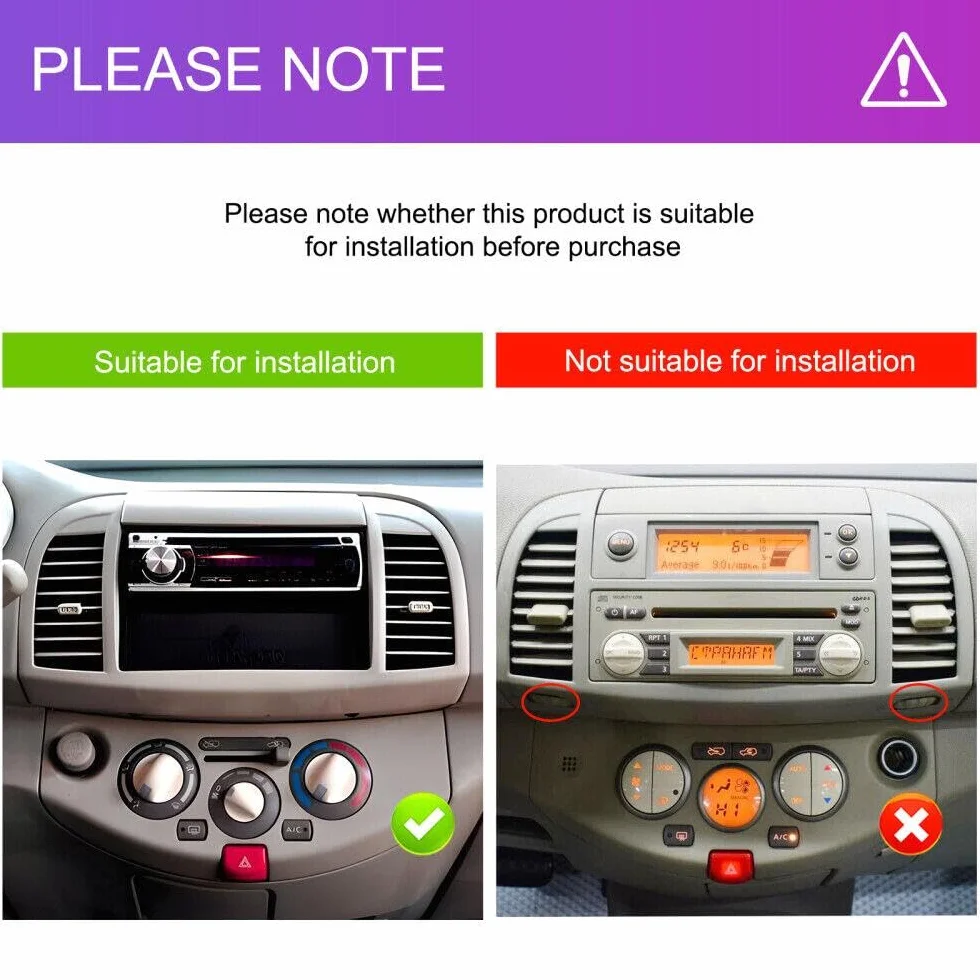 2 + 32 G Android 13 Autoradio per Nissan Micra 3 K12 2002 – 2009 con CarPlay Android Auto 9 pollici Navigazione GPS Auto Radio Display con Bluetooth WiFi SWC + Telecamera posteriore AHD
