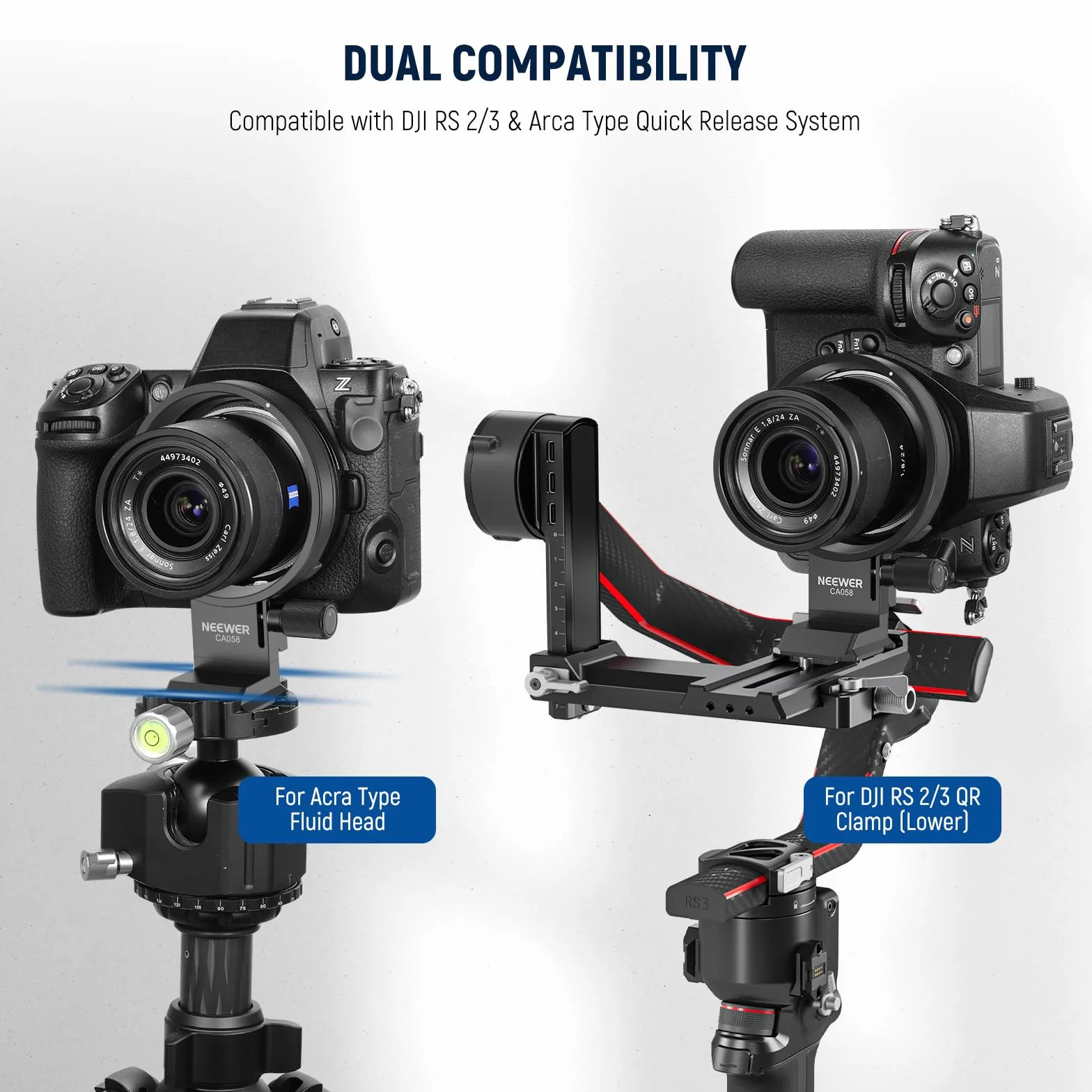 Neewer Piastra di montaggio girevole per Nikon Z8 Z7 II Z6II Z5 FTZII, adattatore veloce da orizzontale a verticale per treppiede per fotocamera compatibile con DJI RS 3/2 e sistema di sgancio