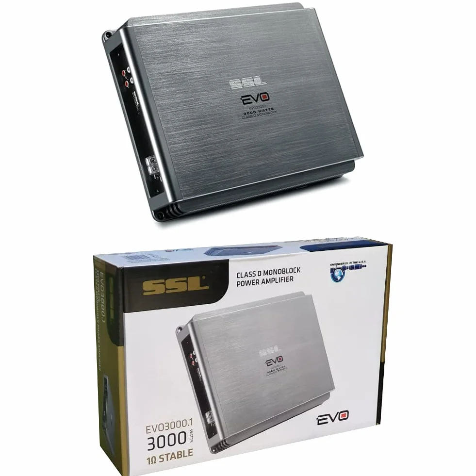 SOUNDSTORM SSL 1 EVO3000.1 amplificatore 1 canale 3000 watt max stabile a 1 ohm specifico per subwoofer classe d con controllo remoto incluso e filtro subsonico, 1 pezzo