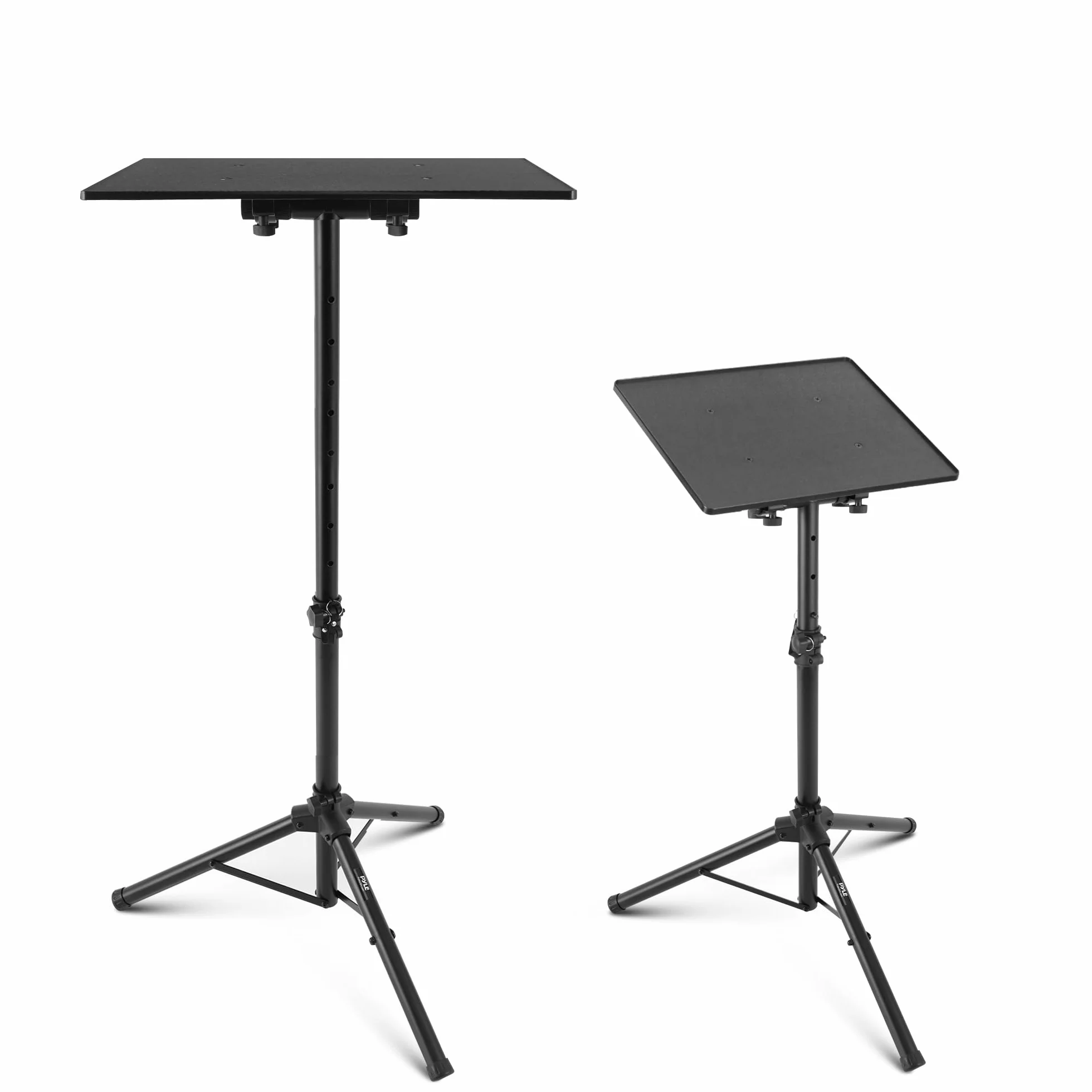 Pyle PLPTS2 Supporto Notebook da DJ e Proiettore, Treppiede Regolabile in Altezza fino a 89 cm con Dimensioni della Piastra di 35,56 cm x 27,94 cm, Supporto Laptop Scrivania, Ottimo per Palco o Studio