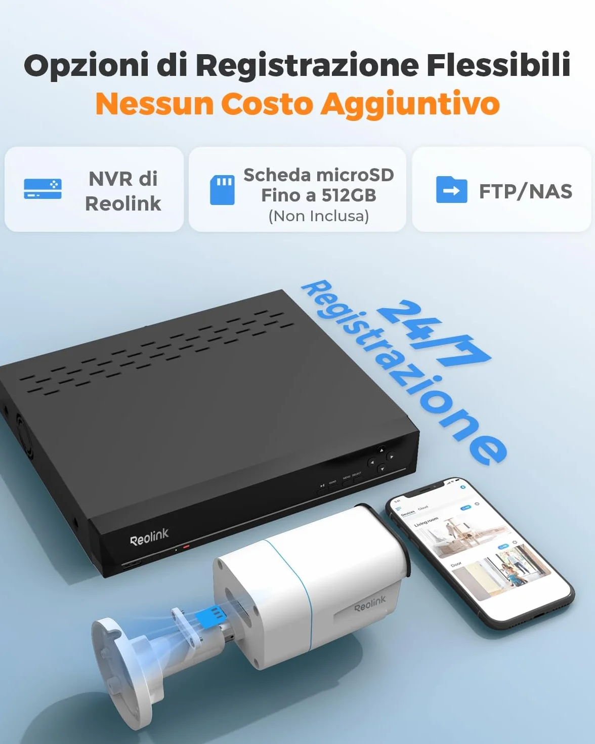 Reolink 4K Telecamera Esterno PoE, Rilevamento di Uomo/Veicolo/Animale, Visione Notturna IR 30 metri, Audio, Videosorveglianza Impermeabile IP67, Slot per Scheda microSD, Time-Lapse, RLC-810A