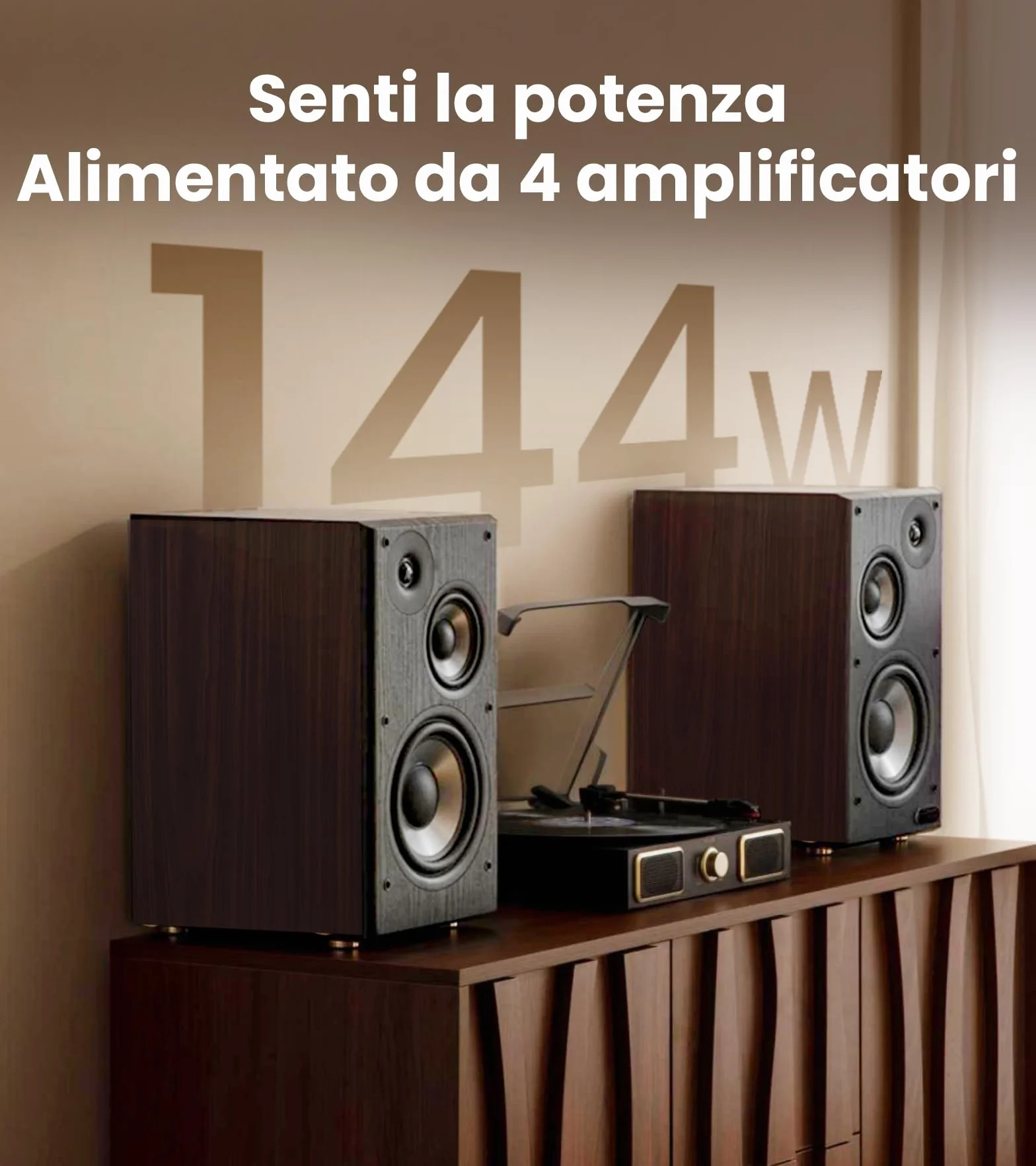 Edifier Diffusori da scaffale amplificati R2750DB MKII, monitor studio144 W con uscita subwoofer, audio ad alta risoluzione, Bluetooth 6.0 con LDAC, HDMI/ottico/coassiale per PC impianti - Noce