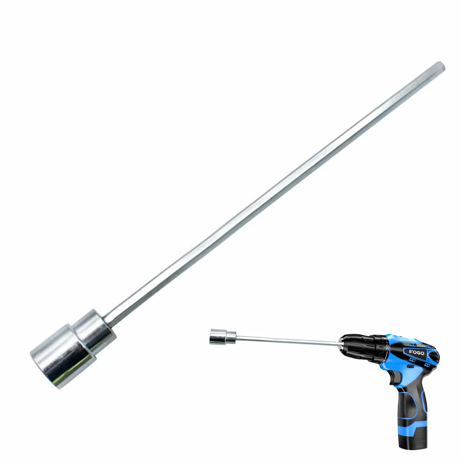 Przedłużka manoweli do roulotte z nakrętką 19 mm, 30 cm