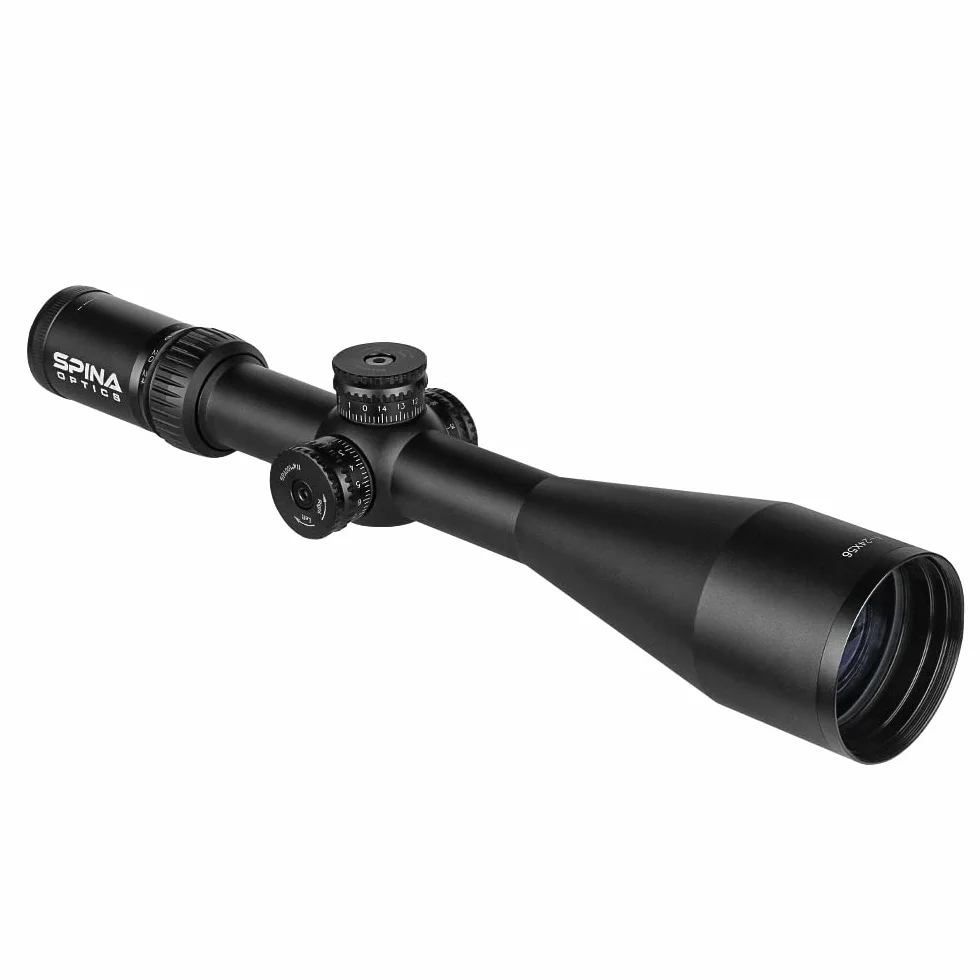 SPINA OPTICS 4-24X56 SF Mire ottiche da caccia Reticolo in vetro con torrette laterali di parallasse Ripristino Tubo da 30 mm Riflescope