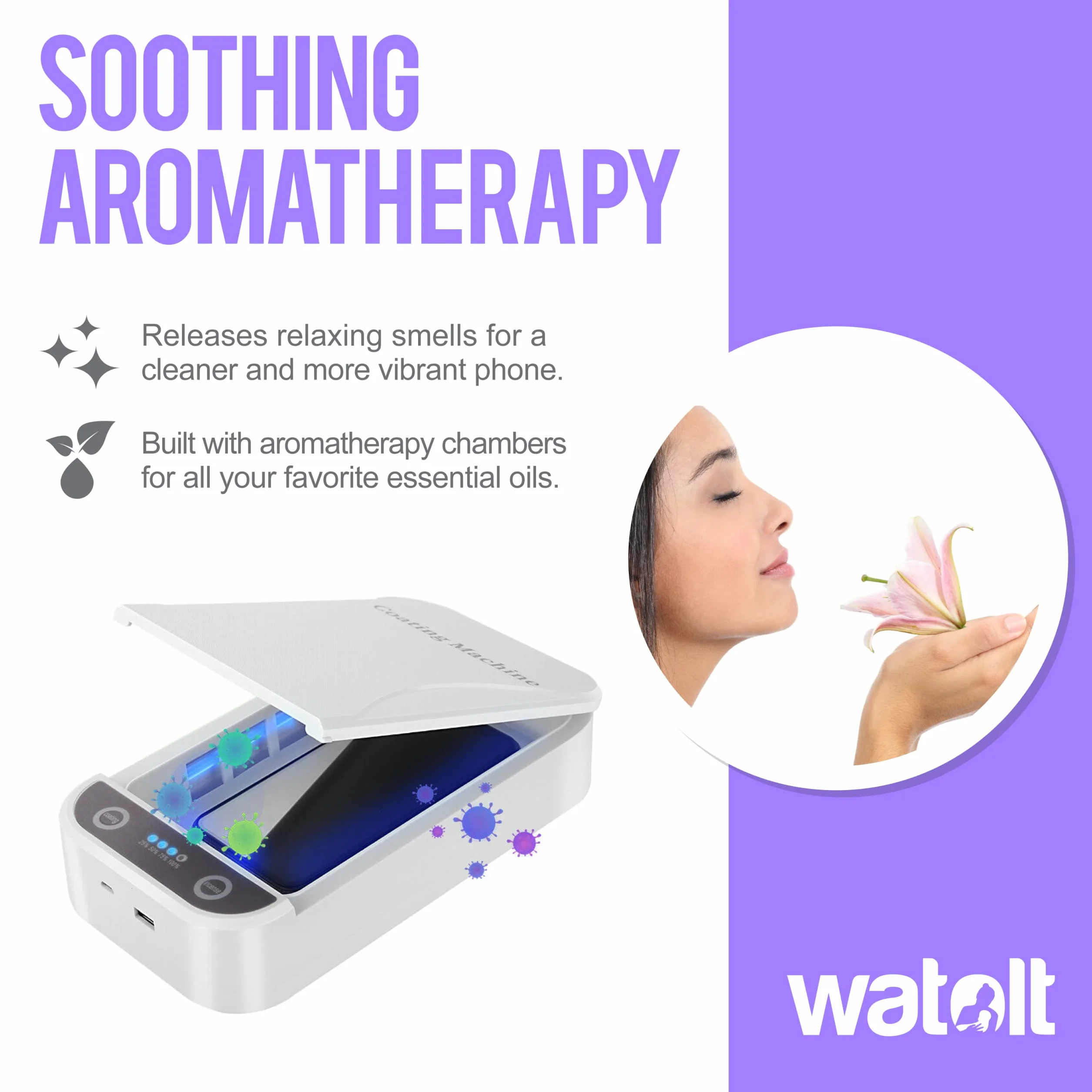 Sterilizzatore con luce UV, scatola per la sterilizzazione di telefoni cellulari, smartphone e iPhone