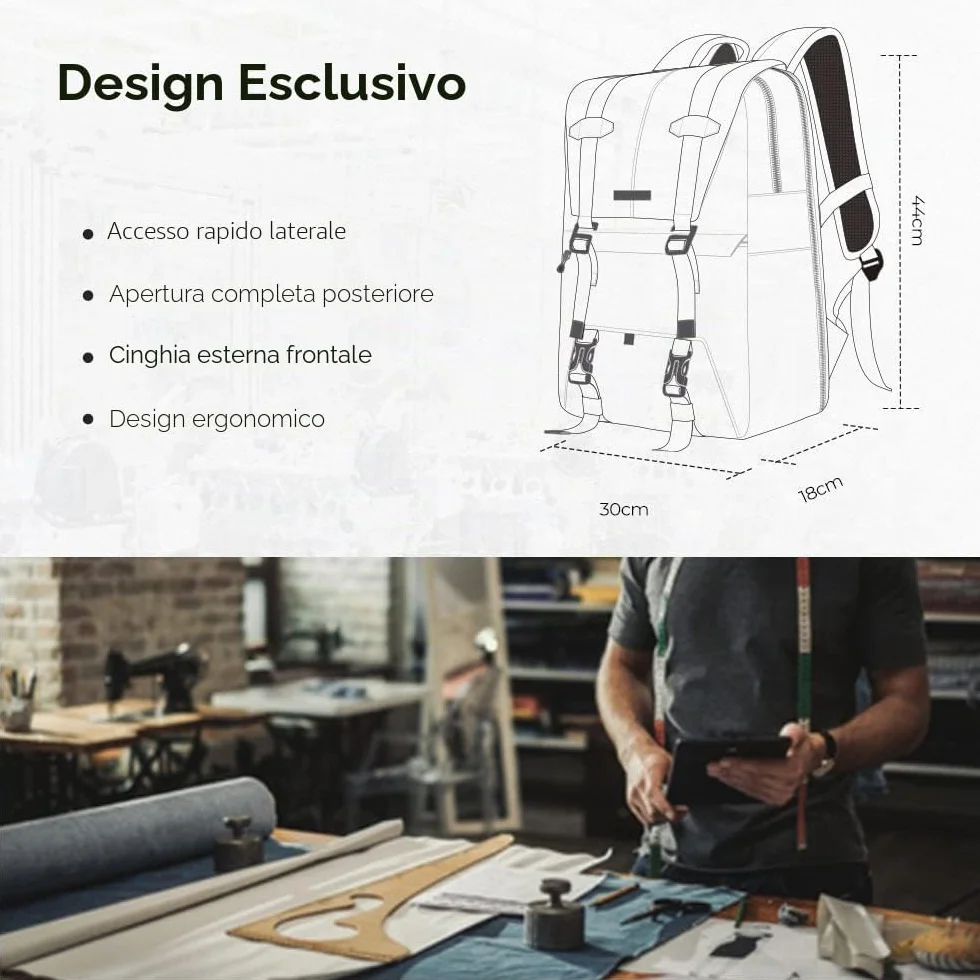 K&F CONCEPT Zaino per Fotocamera Professonale, 20L Borsa Fotocamera Fotografia Portatile, Multifunzionale Zaino Fotografico con Copertura Antipioggia, Scomparto per Laptop da 15.6 Pollici