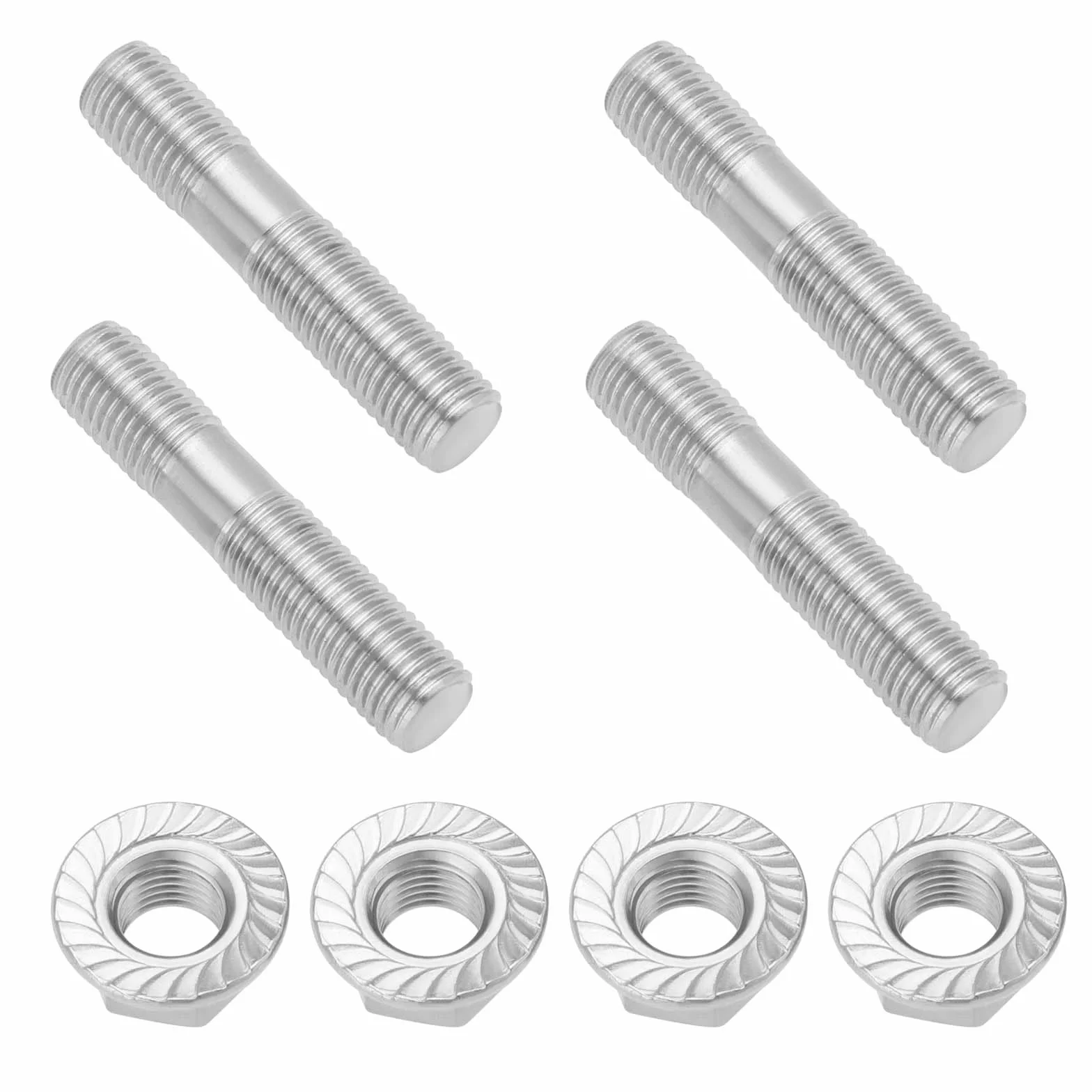 SG Store 4 Set di Prigionieri Flangia Collettore di Scarico Doppio M10x1,5 in Acciaio Inossidabile 304 Compatibile con Toyota Compatibile con Nissan