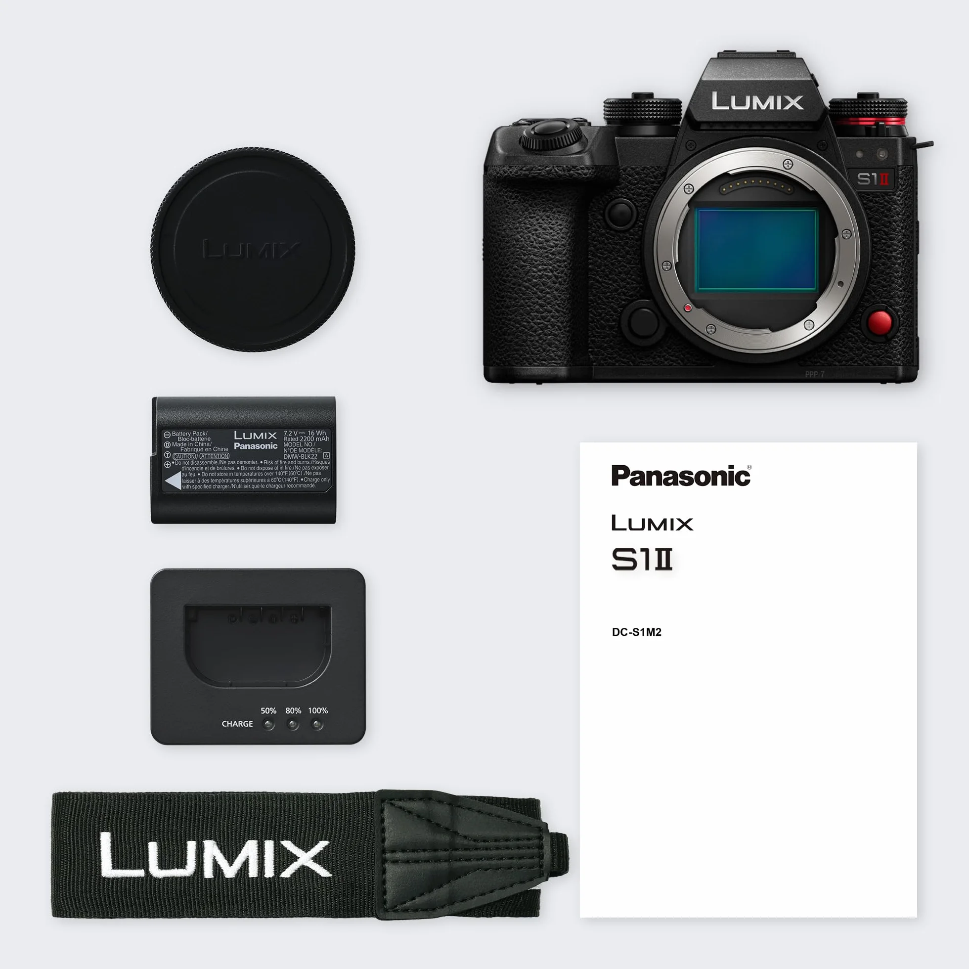 Panasonic LUMIX S1II Fotocamera Mirrorless Full Frame, Solo Corpo, 24MP, 4K 120p, 5.1K 60p Open Gate, ProRes RAW, AF di Fase Ibrido, Attacco a L, Nero