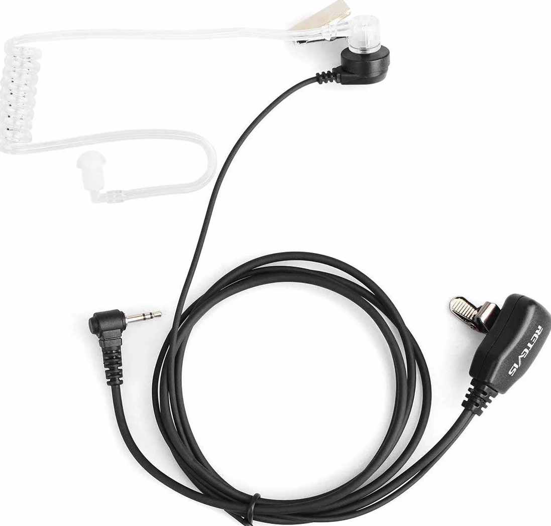 Retevis EAM101 Cuffie Walkie Talkie 1 Pin 2,5mm Auricolare Compatibile RT45 Motorola TLKR Radio T62 T80 Extreme T80ex T82 Extreme T82ex T81 Hunter T270 T280 (5 Pezzi)