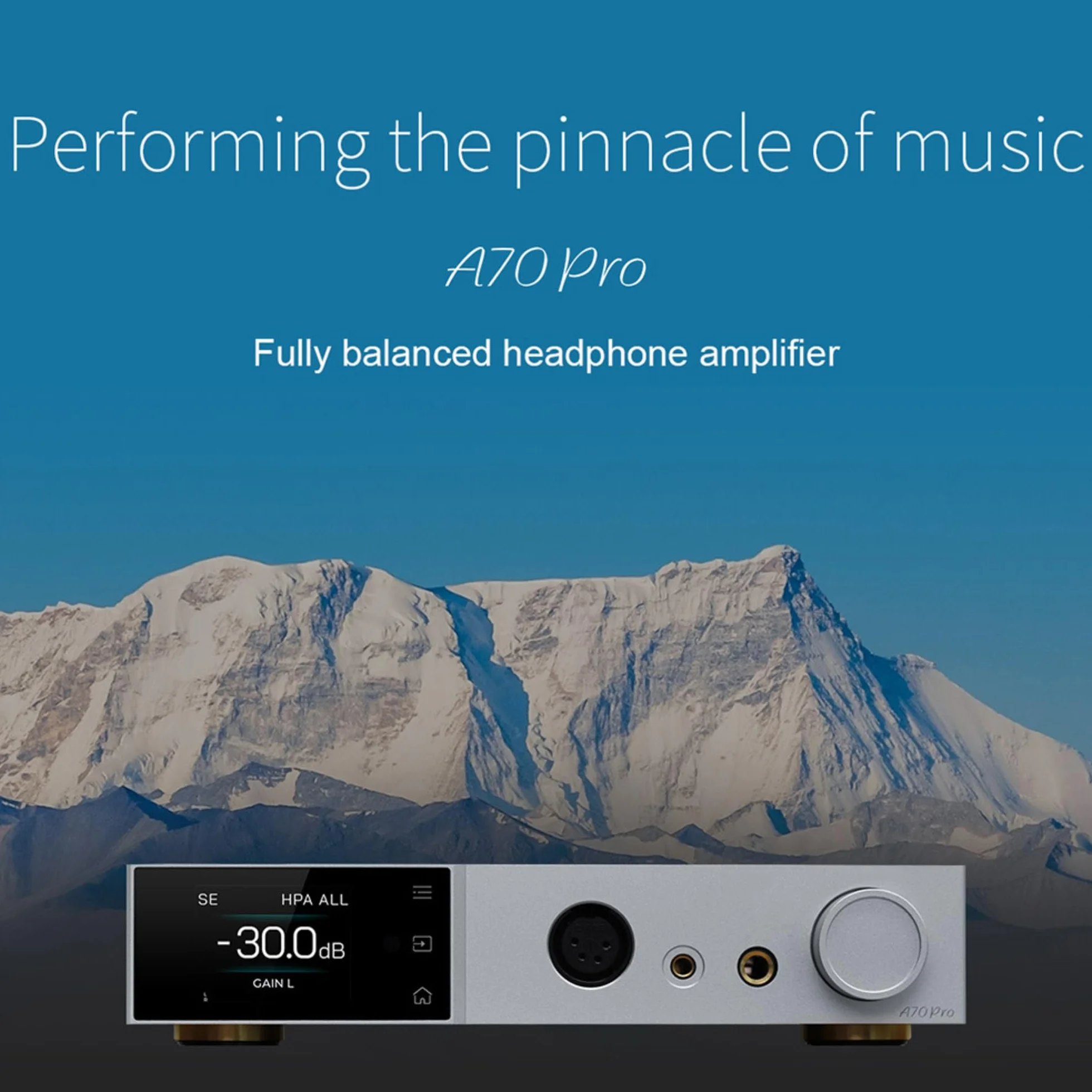 Topping A70 Pro Full Balanced Amplificatore per cuffie: 17000mW x2 RCA/XLR/TRS/EXT Ingresso 4,4mm/6,35mm/4-Pin XLR/RCA Uscita HAP per Auricolari/cuffie/IEM, Bassa Preamplificatore (Nero)