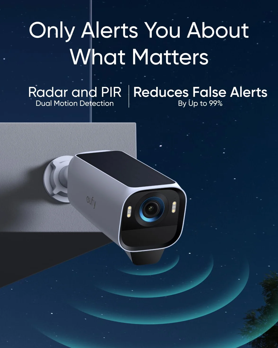 eufy Security S3 Pro(eufyCam 3 Pro), 4K telecamera wifi esterno senza fili pannello solare Visione Notturna a Colori, Riconoscimento AI, Archiviazione Locale, Nessun Canone Mensile (Ricondizionato)