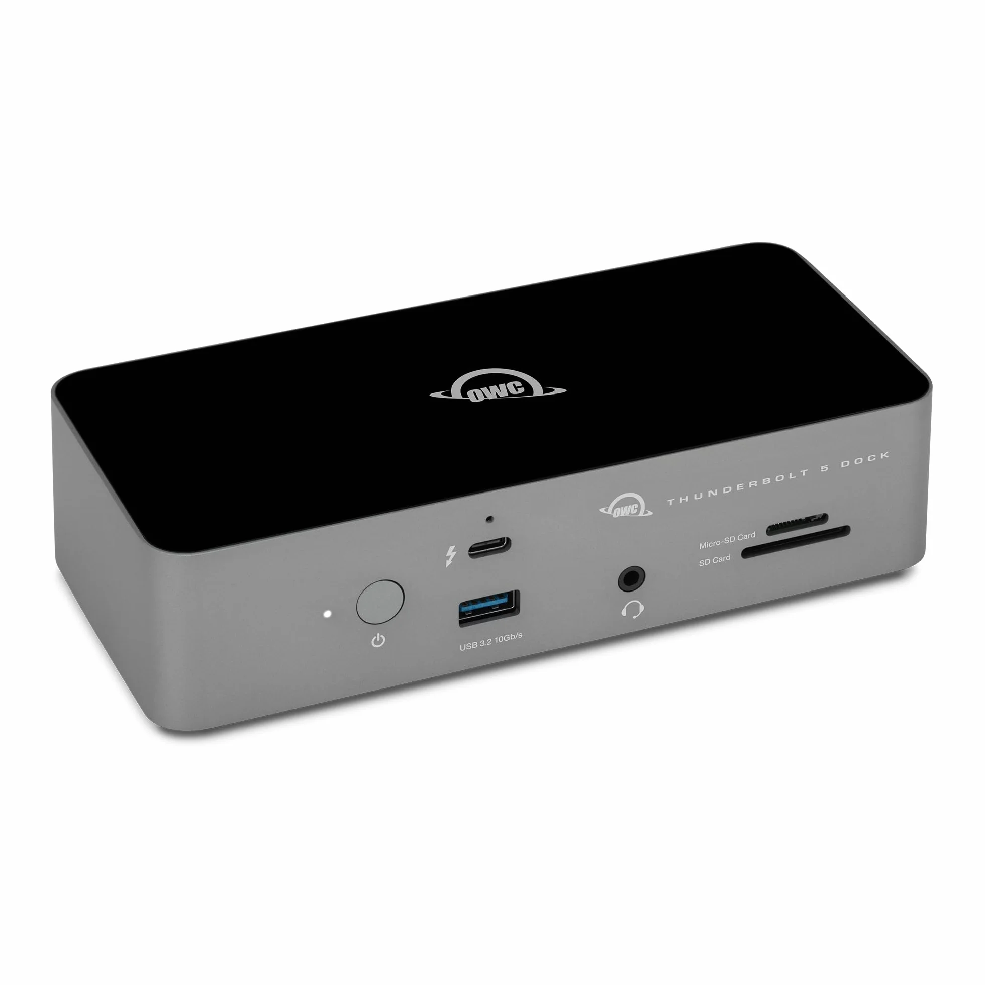 OWC Docking station Thunderbolt 5 a 11 porte, 2,5 GbE, lettore di schede SD/Micro-SD, Jack di ingresso/uscita audio, porte USB 3.2 di tipo A, alimentazione 140 W