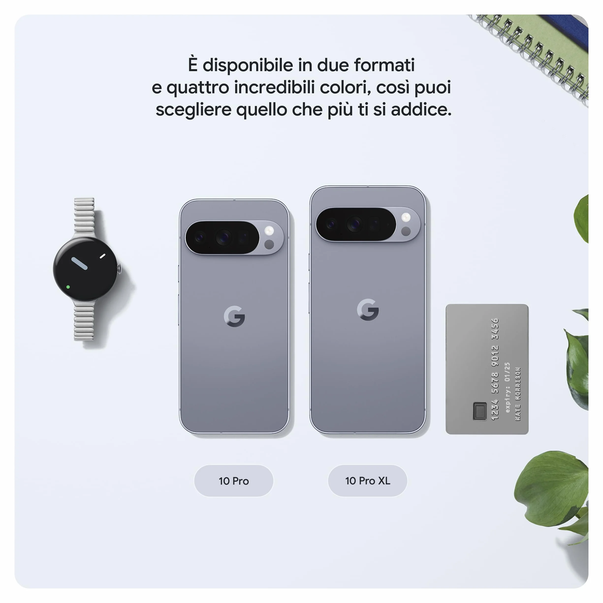 Google Pixel 10 Pro - Smartphone Android sbloccato con Gemini, sistema a tripla fotocamera posteriore, autonomia di oltre 24 ore e display Super Actua da 6,3" - Grigio argento, 128GB