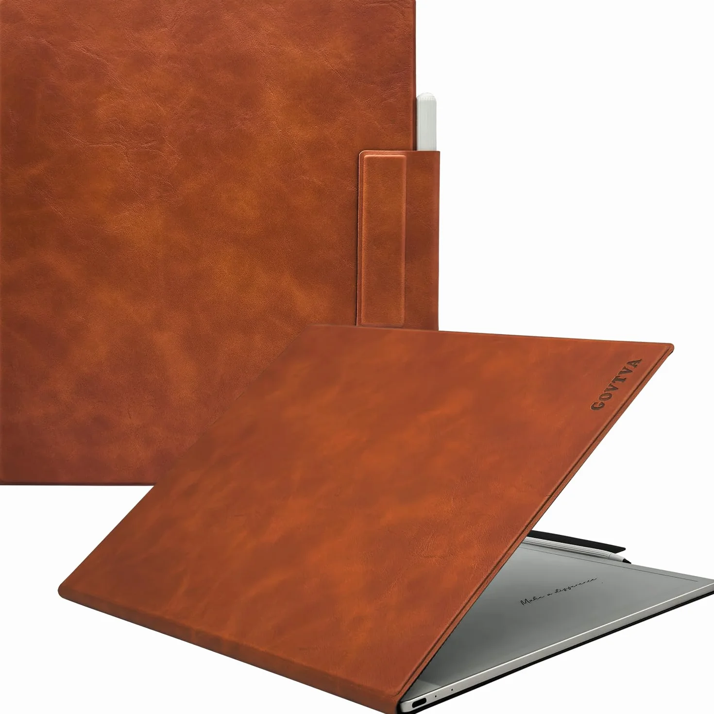 Custodia magnetica per Onyx Boox Tablet Note Max 13.3 / Boox Tab X C 13.3 Color Ultra-sottile leggera in pelle con fibbia magnetica penna, Auto Sleep/Wake e chiusura magnetica (marrone vintage)