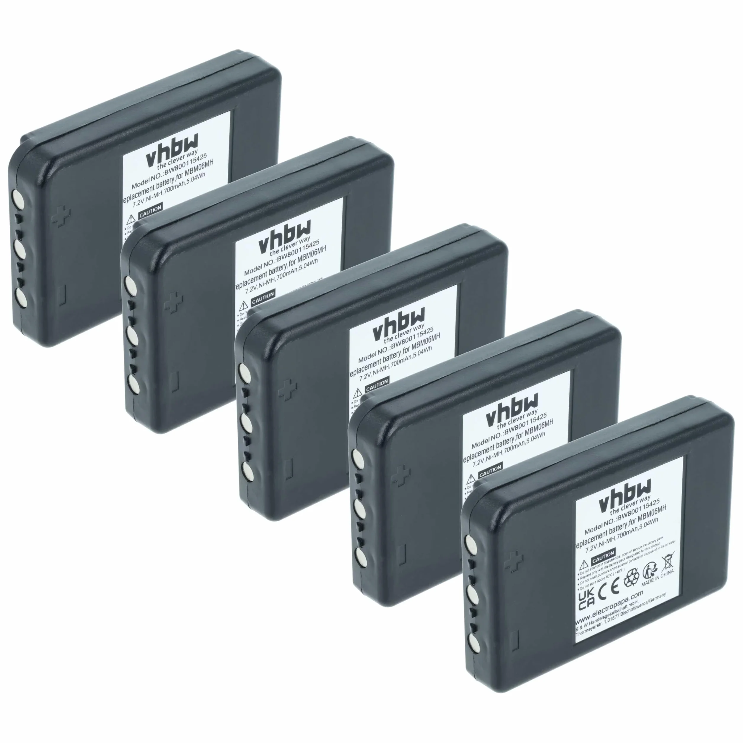 Autec MBM06MH 700mAh 7,2V NiMH batteria sostituisce radiocomando industriale vhbw