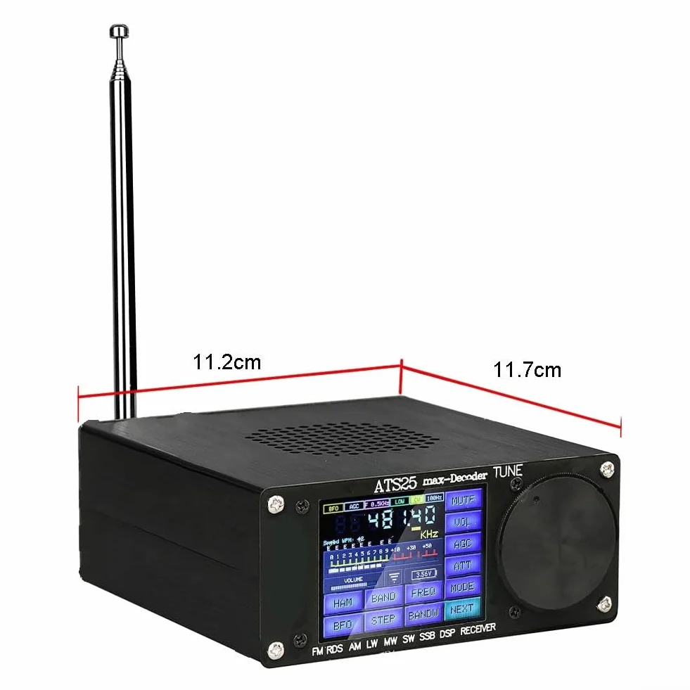 ATS-25max-Decoder Si4732A10 Full-Ba N D Supporto ricevitore CW FT8 FT4 SW per MW con cavo dati di ricarica TYPE-C