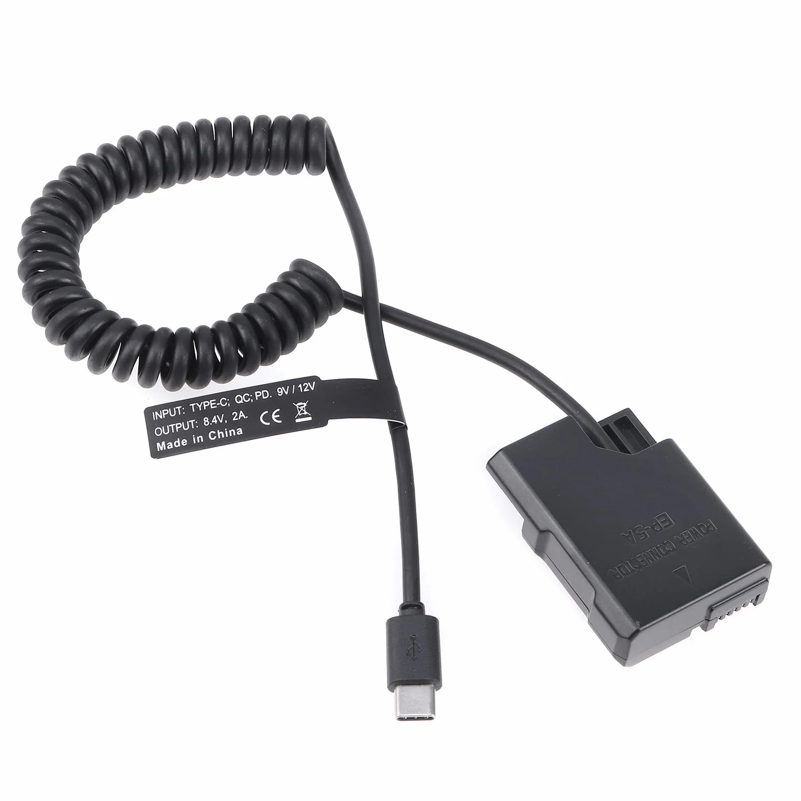 FOTGA USB-C Type-C a pieno decodificato EN-EL14 fittizio batteria adattatore a molla cavo per Nikon D3100 D3200 D3300 D3400 D3500 D5100 D5200 D5300 D5500 D5600 DF P7100 P7700 D78000 Fotocamera